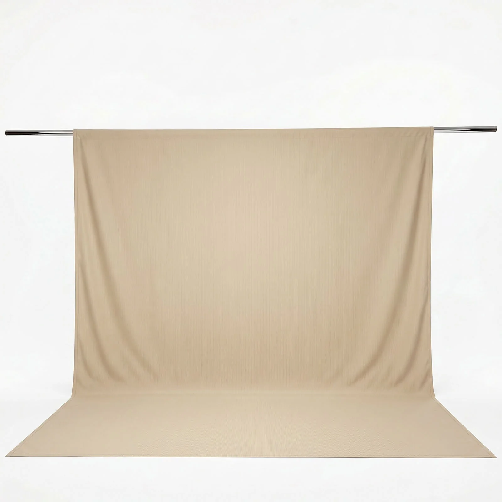 Scuba Polyester Backdrop Curtain Beige 10ftx12ft Durable Flame Resistant Wrinkle-Free Event Drape Panel With Rod Pocket - Image 2
