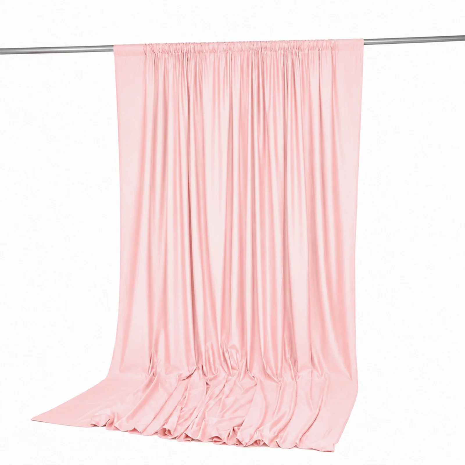 Scuba Polyester Backdrop Curtain Blush 10ftx12ft Durable Flame Resistant Wrinkle-Free Event Drape Panel With Rod Pocket - Image 6