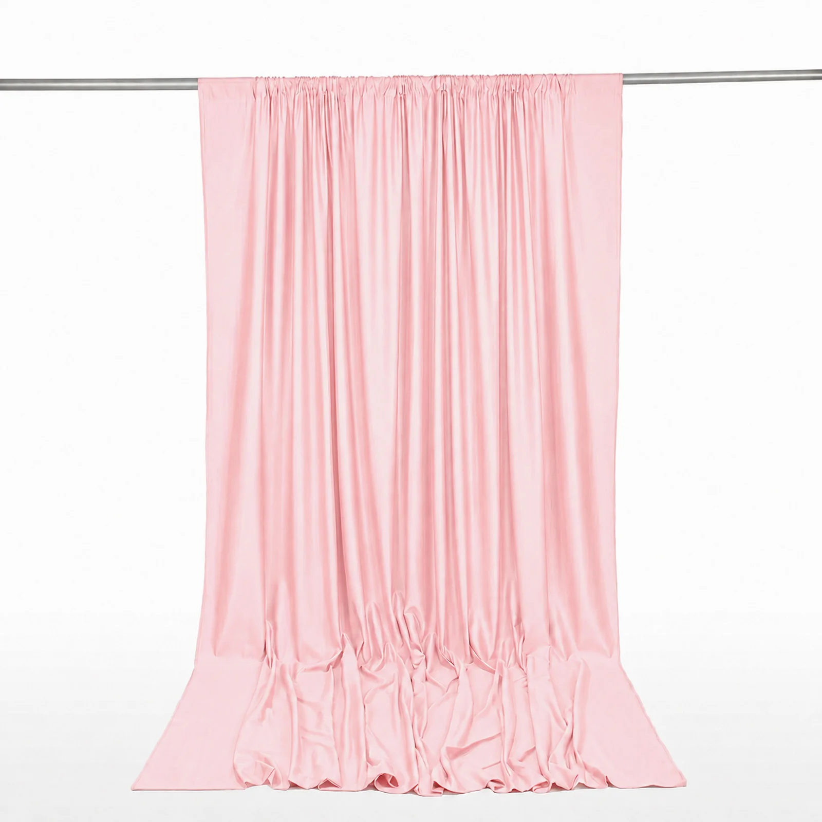 Scuba Polyester Backdrop Curtain Blush 10ftx12ft Durable Flame Resistant Wrinkle-Free Event Drape Panel With Rod Pocket - Image 8