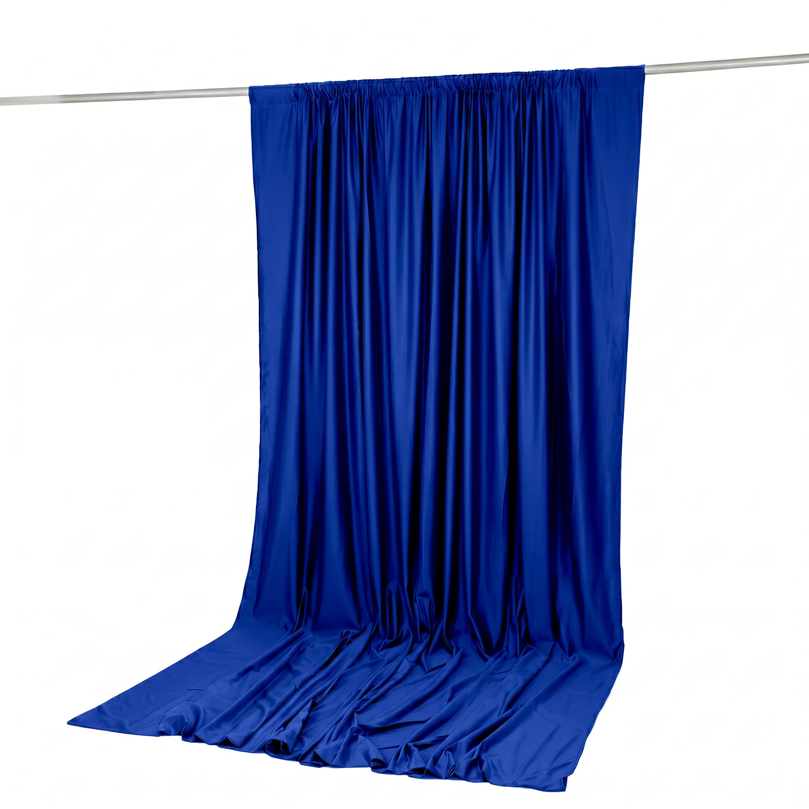 Scuba Polyester Backdrop Curtain Royal Blue 10ftx12ft Durable Flame Resistant Wrinkle-Free Event Drape Panel With Rod Pocket - Image 6