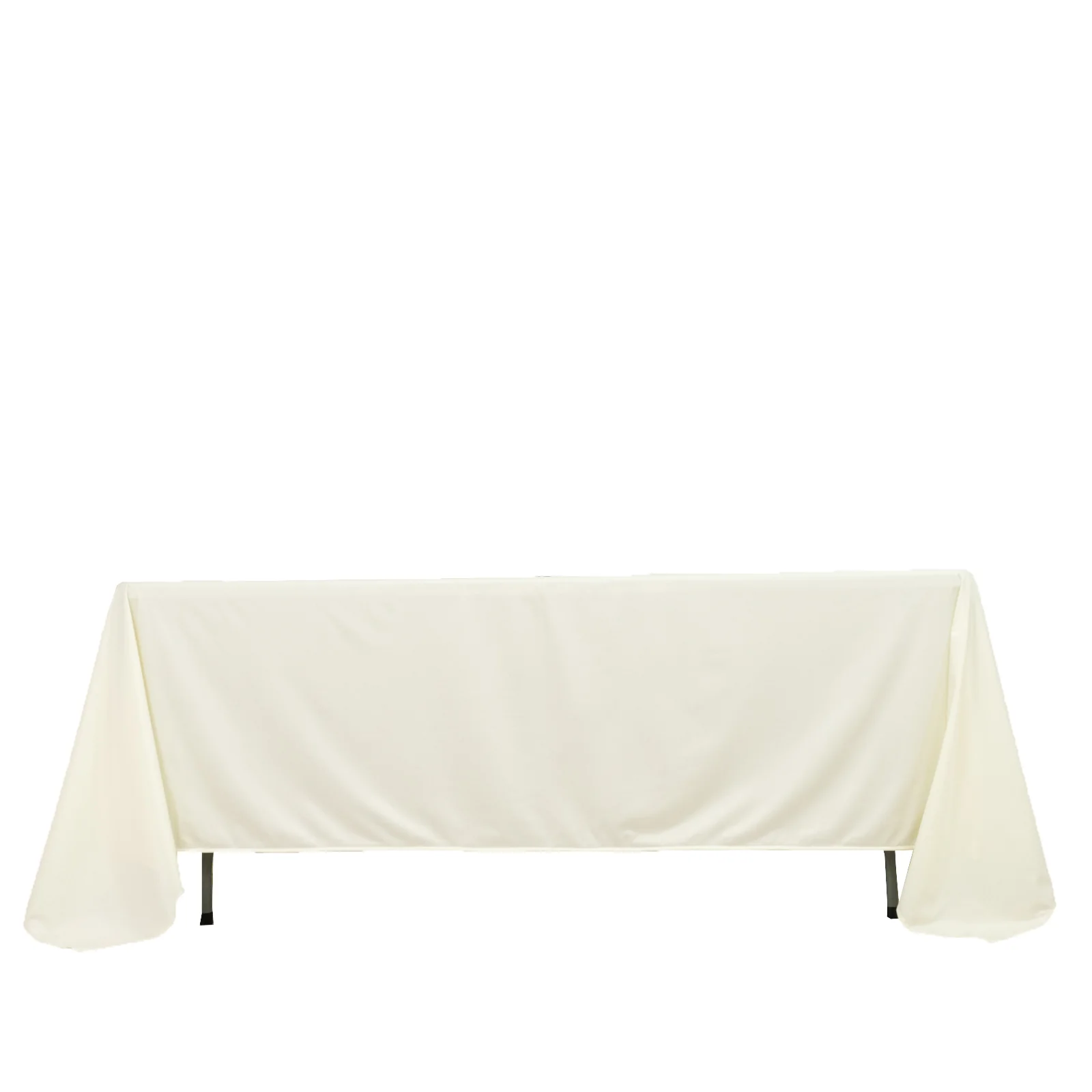 Scuba Rectangular Tablecloth 72"x120" Ivory - Wrinkle Free Table Cover - Image 8