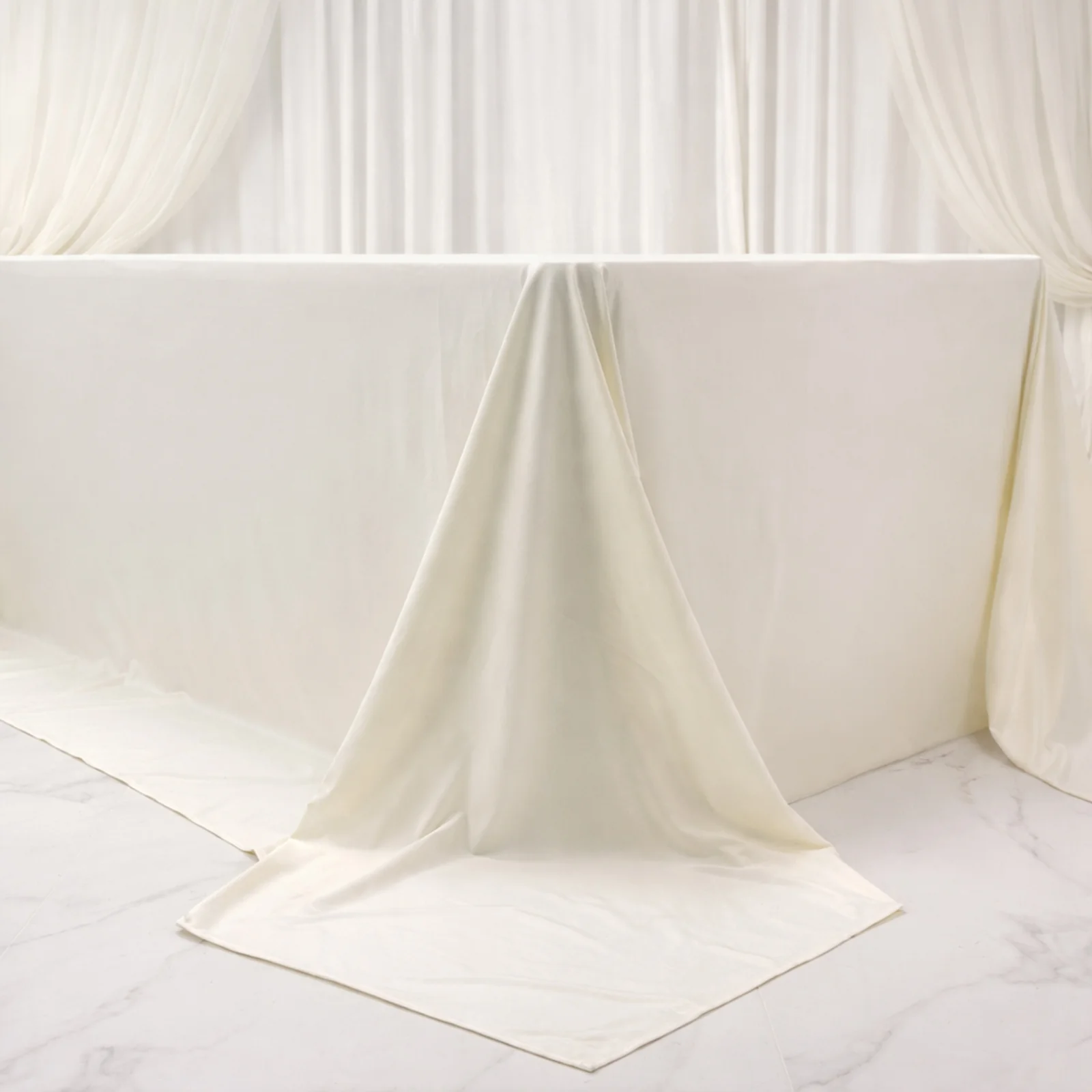 Scuba Rectangular King Tablecloth – Ivory, 108" x 156" Extra-Wide, Wrinkle-Free & Stain-Resistant Banquet Linen for 8ft Tables - Image 7