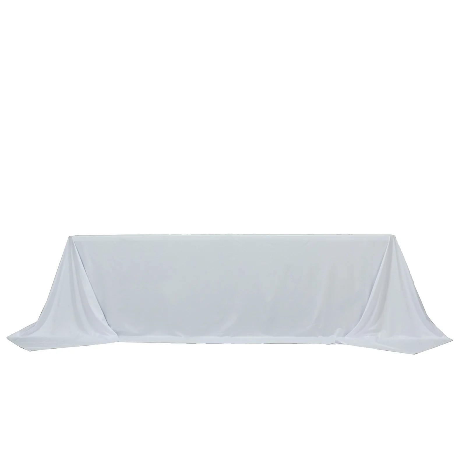 Scuba Rectangular King Tablecloth – White, 108" x 156" Extra-Wide, Wrinkle-Free & Stain-Resistant Banquet Linen for 8ft Tables - Image 2