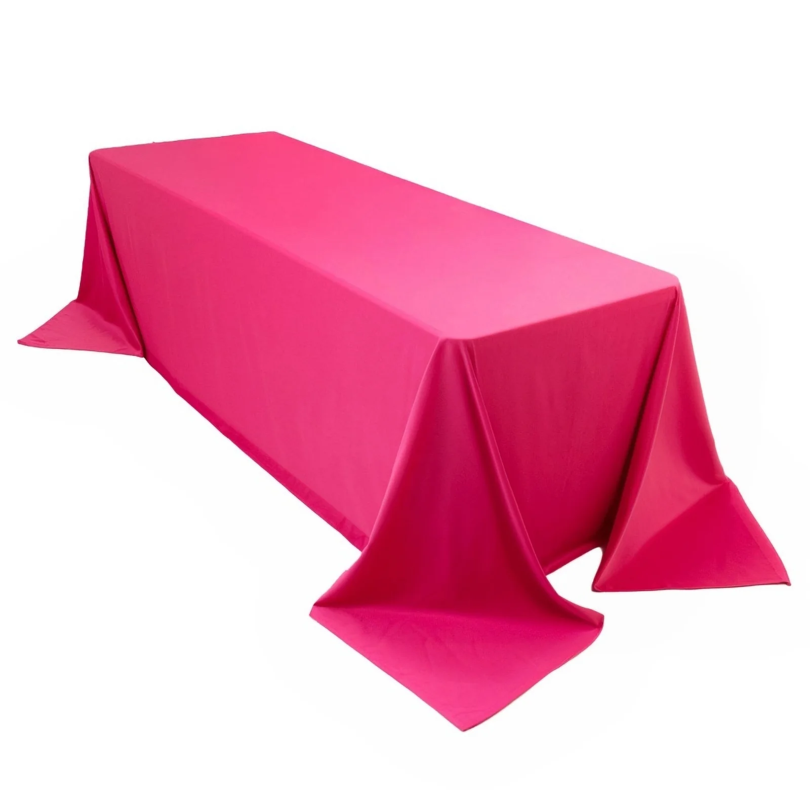 Scuba Rectangular Tablecloth 90"x156" Fuchsia - Seamless & Wrinkle Free Table Cover - Image 3