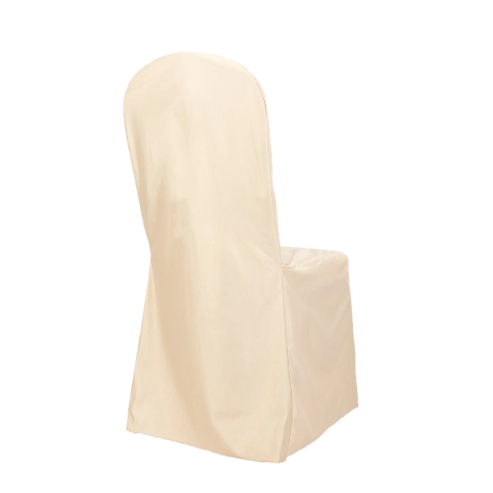 Scuba Stretch Banquet Chair Cover Beige - Wrinkle Free & Durable Slim Fit Slipcover - Image 7
