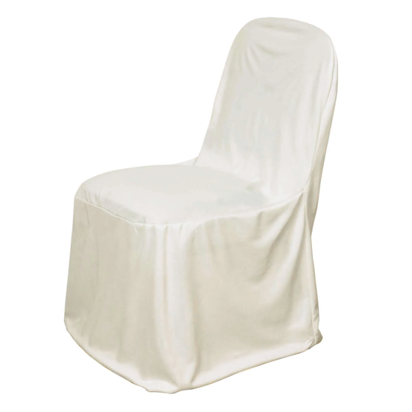 Scuba Stretch Banquet Chair Cover Ivory - Wrinkle Free & Durable Slim Fit Slipcover - Image 9