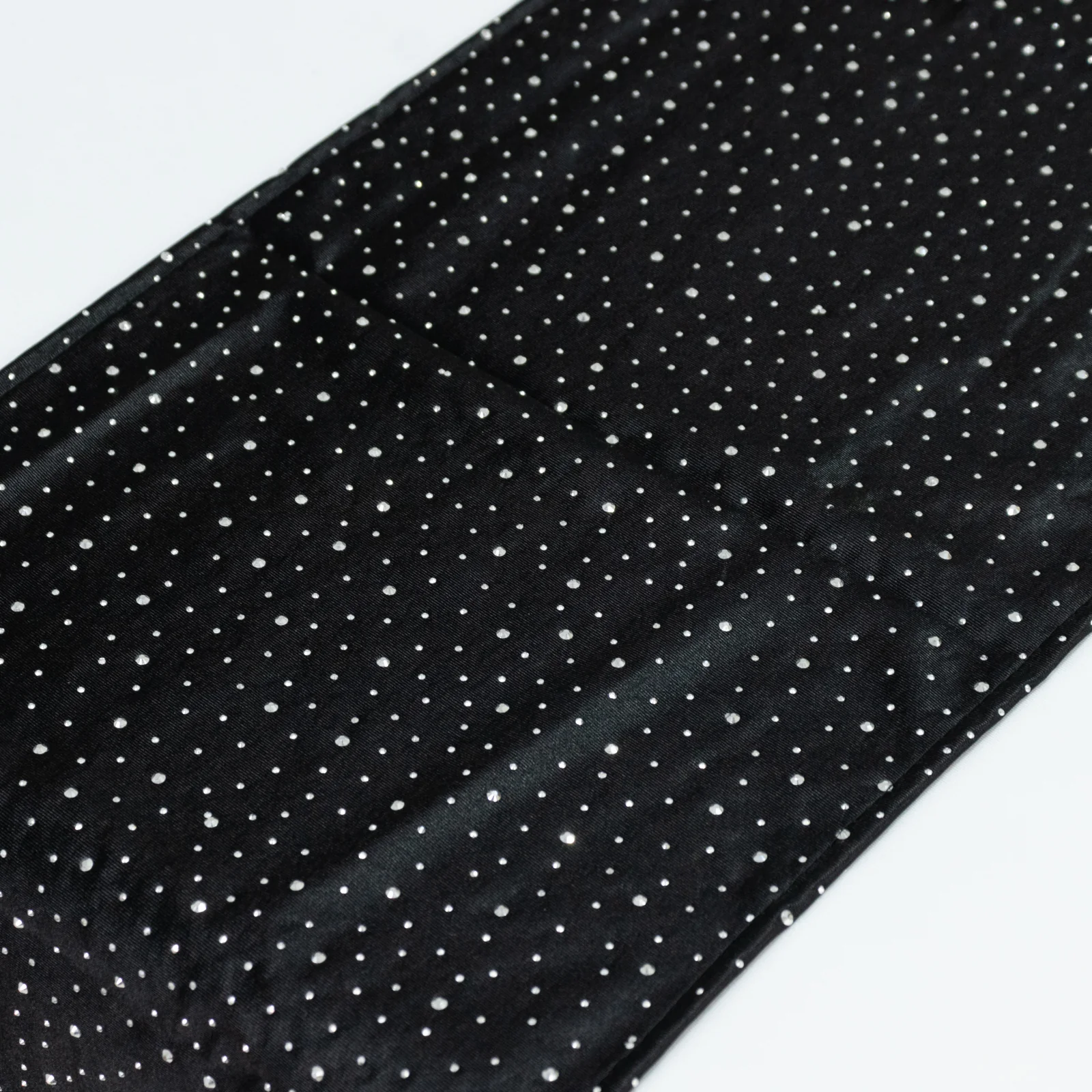 Scuba Table Runner with Rhinestone Accents - Black 12"x108" Wrinkle-Free Table Linen - Image 4