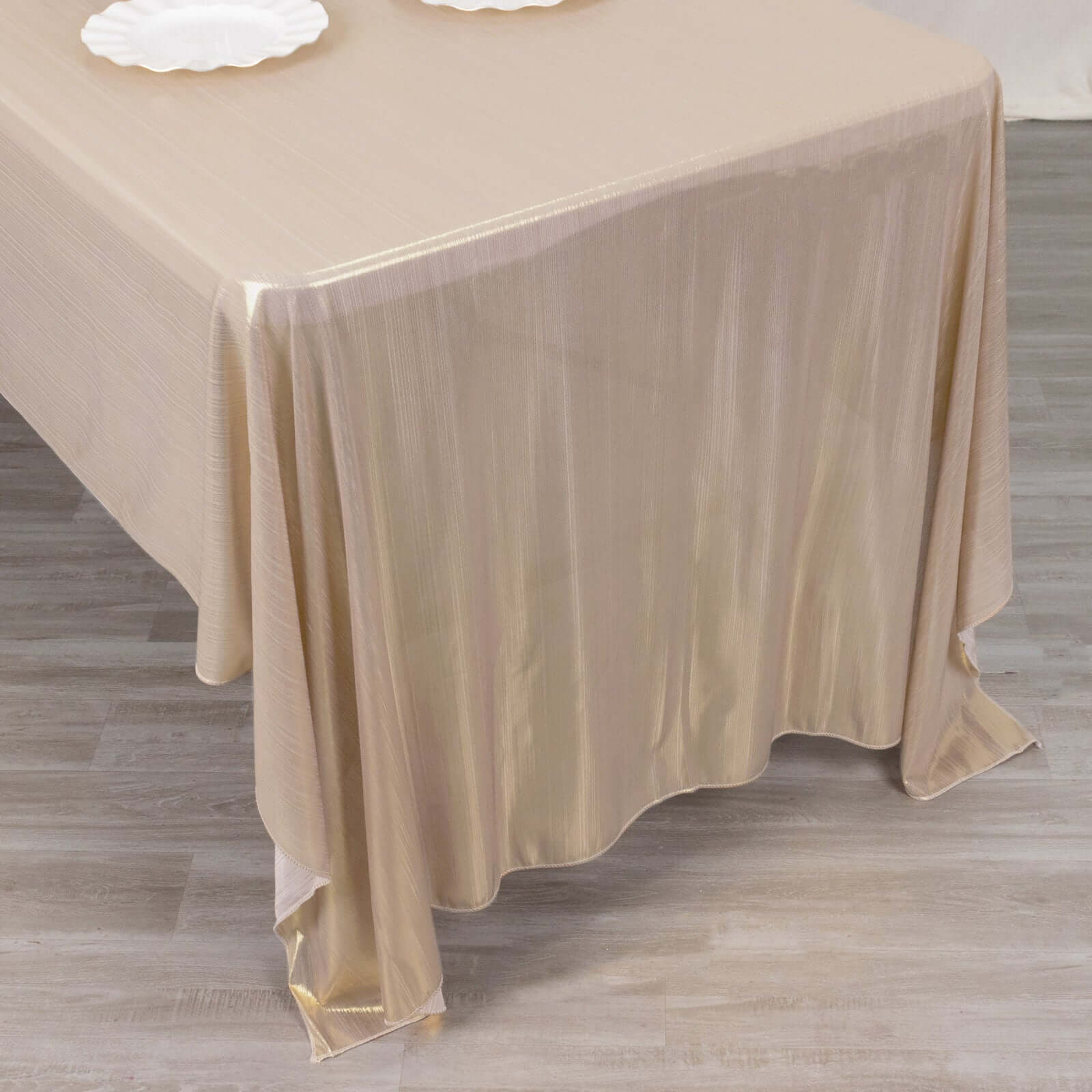 Sequin Dots Polyester Rectangle Tablecloth 60"x126" Blush Shimmer - Wrinkle Free & Sparkling Table Cover - Image 10