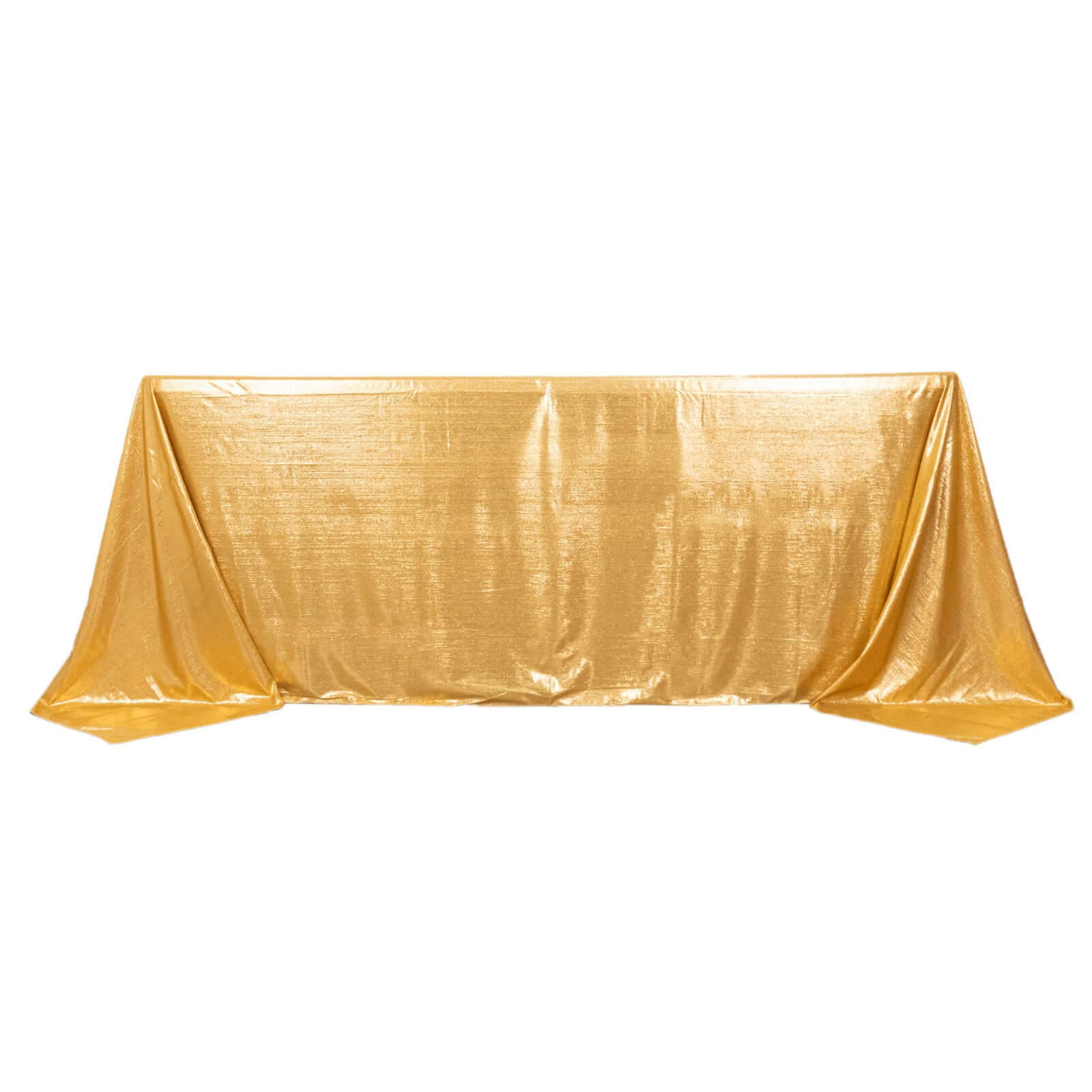 Sequin Dots Polyester Rectangle Tablecloth 90"x132" Gold Shimmer - Seamless, Wrinkle Free & Glittering Table Cover for Upscale Events - Image 6