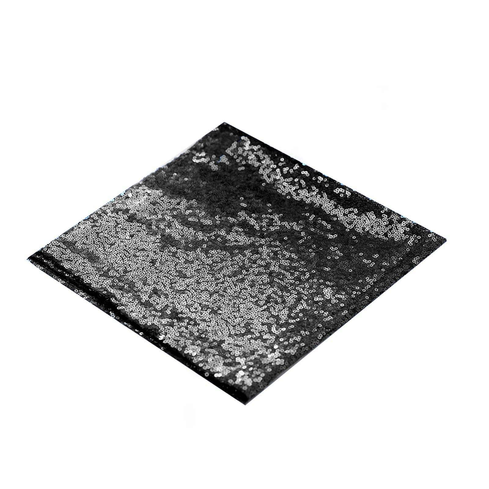 Sequin Napkin 20"x20" Black - Sparkling Reusable Cloth Napkin - Image 7