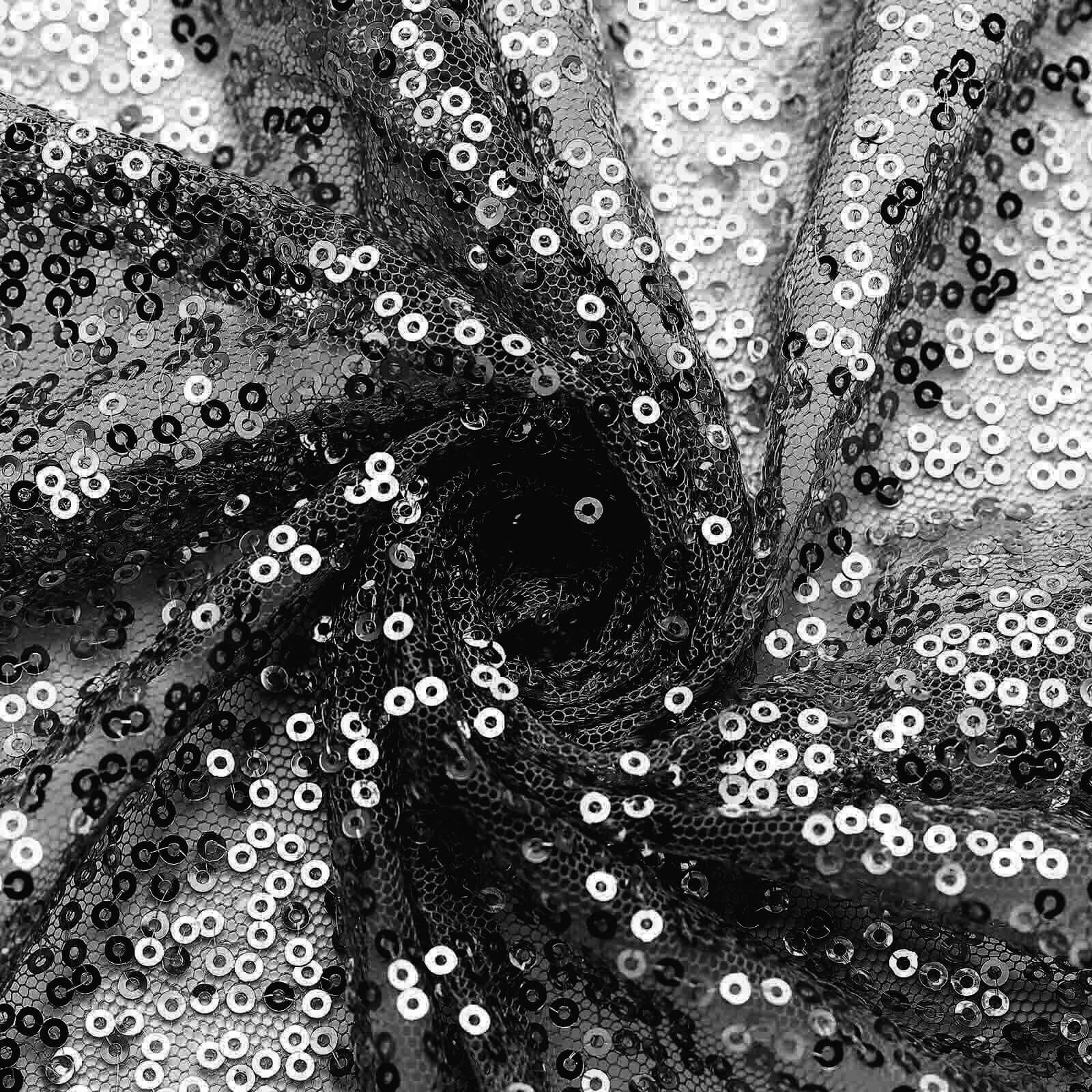 Sequin Napkin 20"x20" Black - Sparkling Reusable Cloth Napkin - Image 8