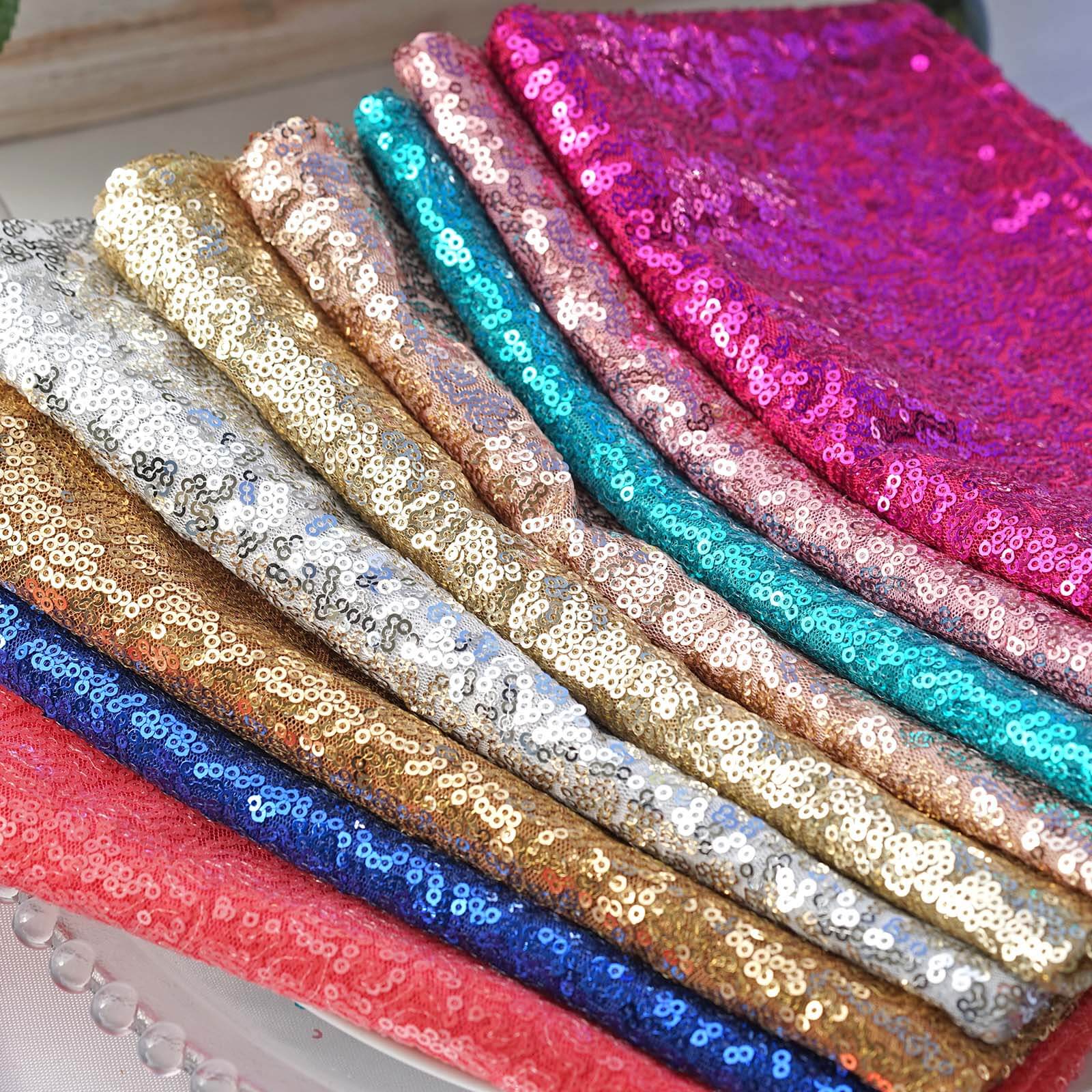 Sequin Napkin 20"x20" Dusty Blue - Sparkling Reusable Cloth Napkin - Image 17