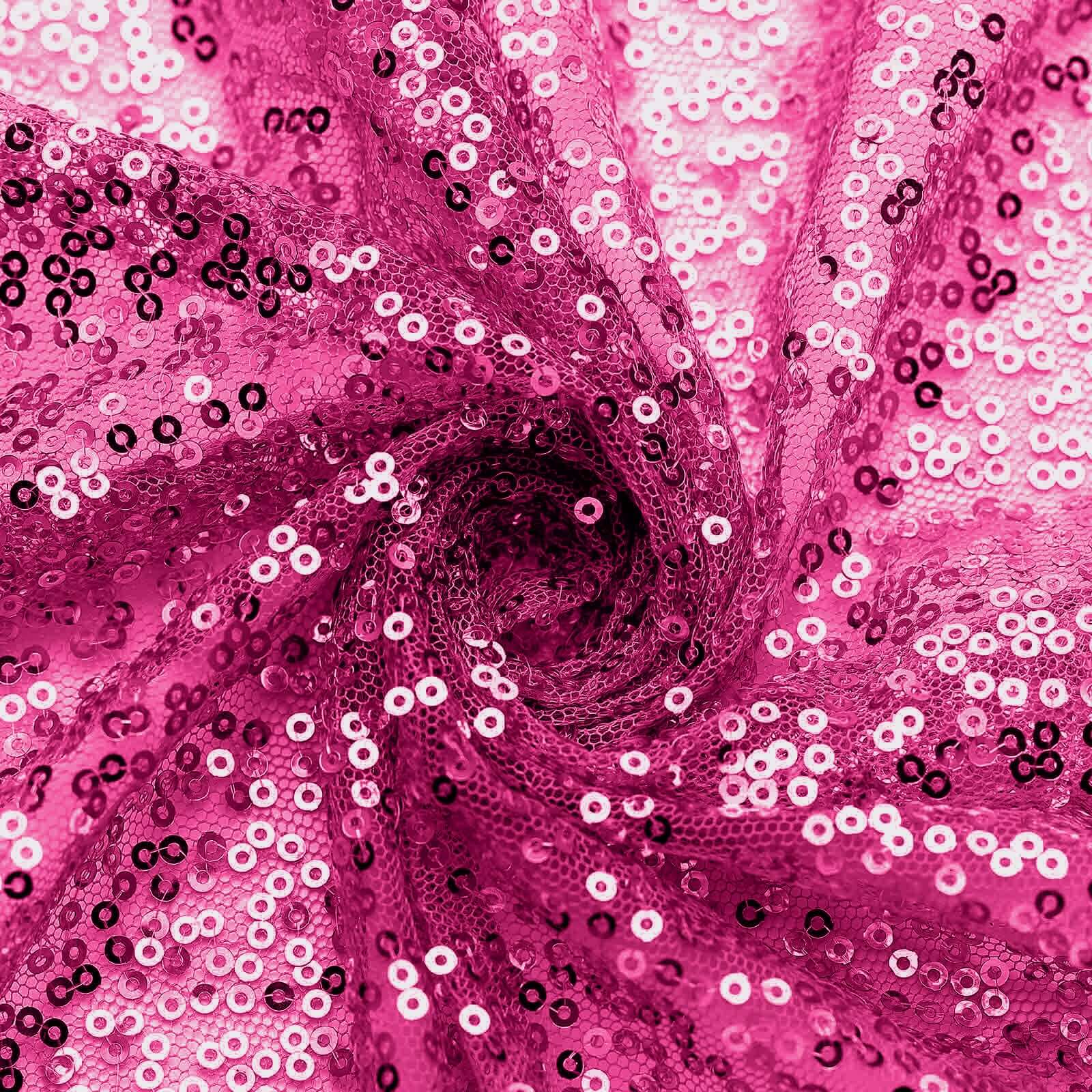 Sequin Napkin 20"x20" Fuchsia - Sparkling Reusable Cloth Napkin - Image 8