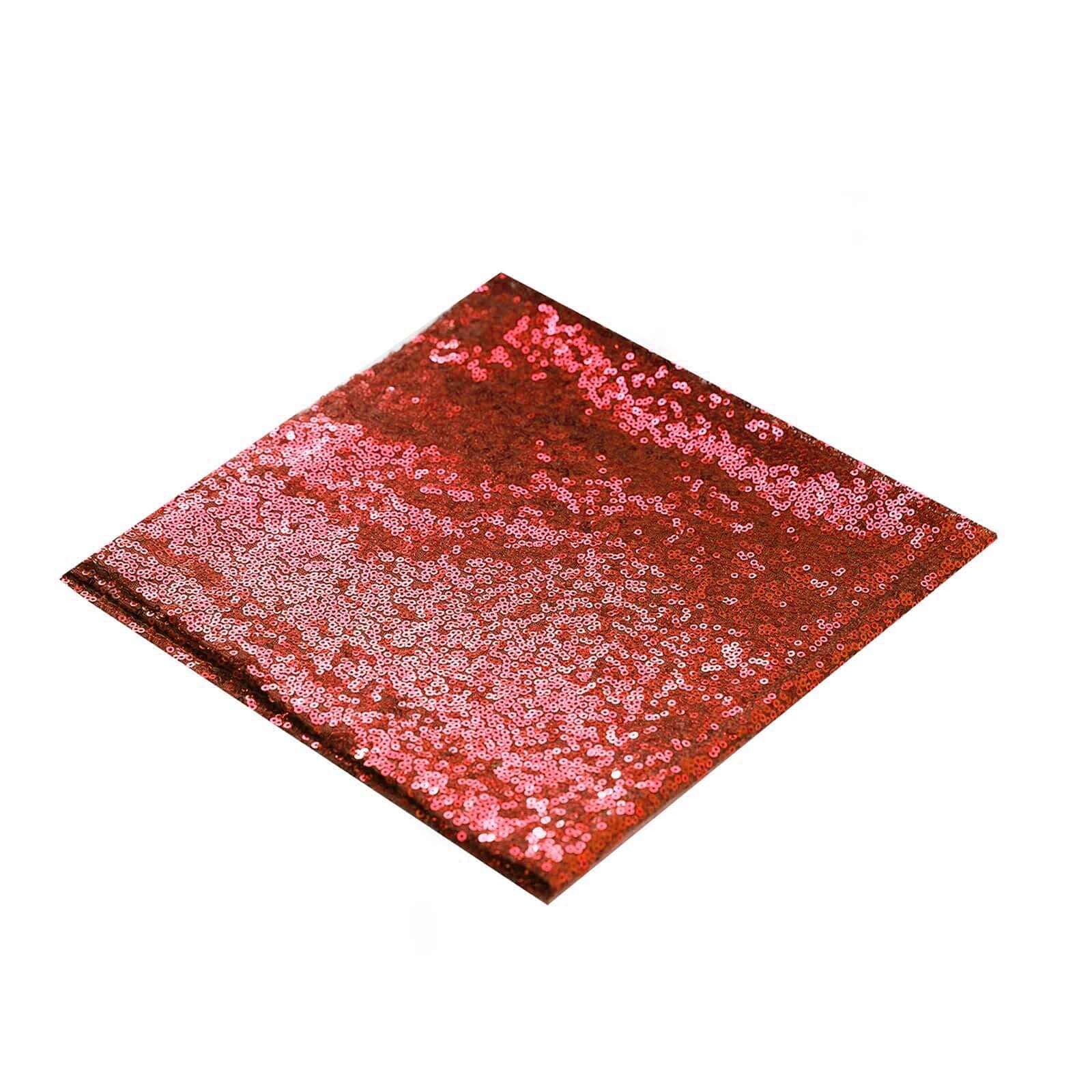 Sequin Napkin 20"x20" Red - Sparkling Reusable Cloth Napkin - Image 6