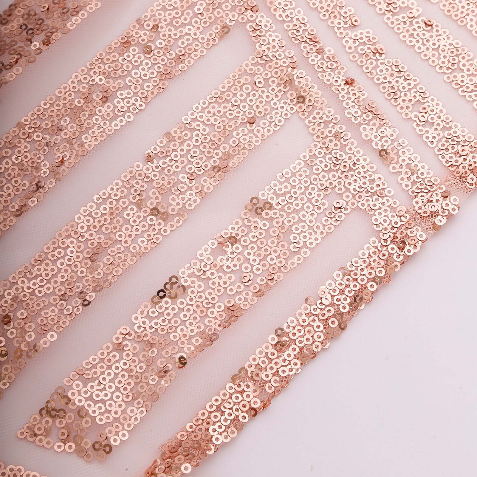 Sequin Napkins 20"x20" Blush - Diamond Pattern Reusable Dinner Napkins - Image 3