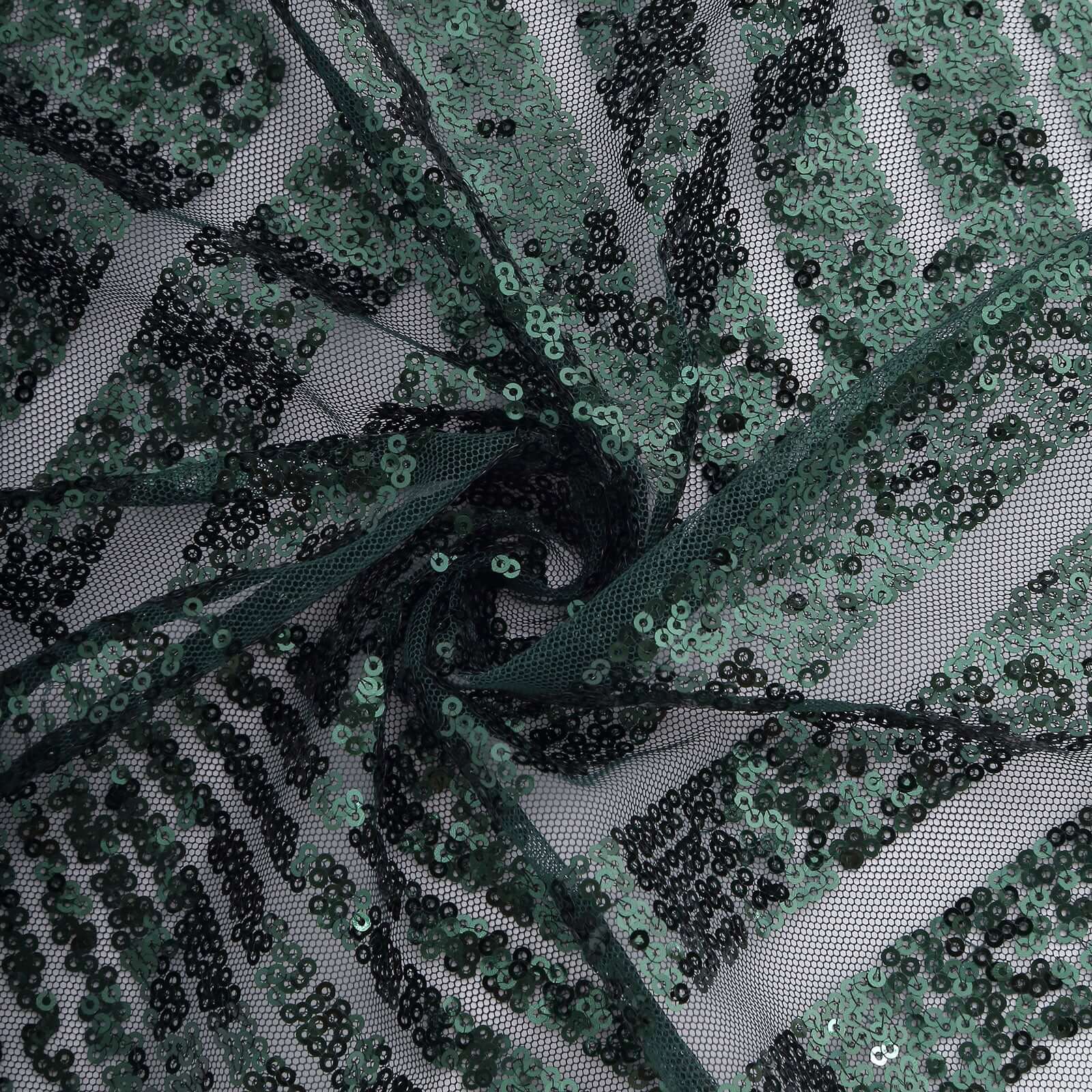 Sequin Napkins 20"x20" Hunter Emerald Green - Diamond Pattern Reusable Dinner Napkins - Image 7