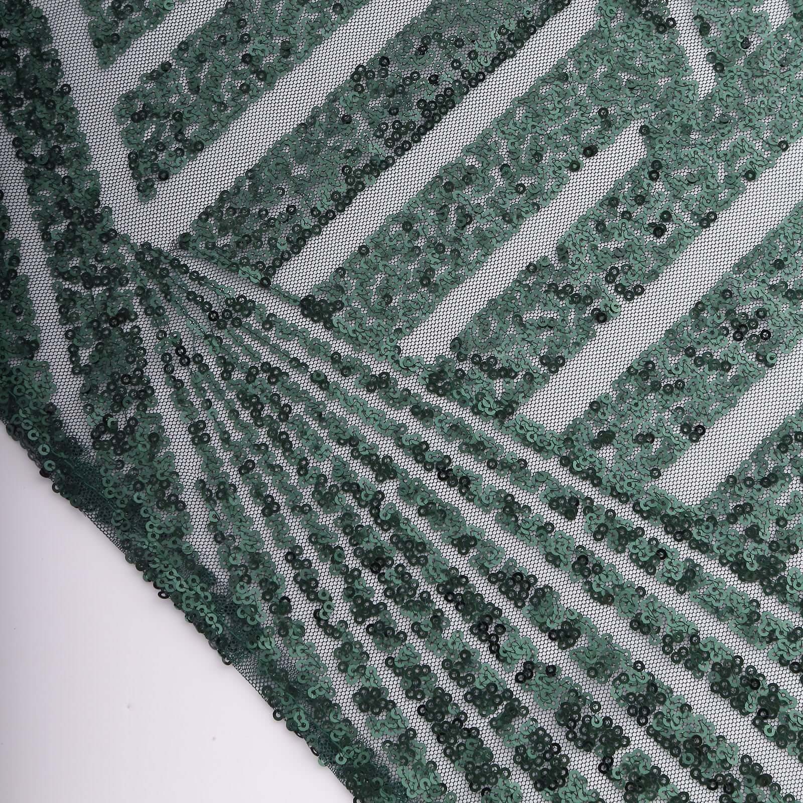 Sequin Napkins 20"x20" Hunter Emerald Green - Diamond Pattern Reusable Dinner Napkins - Image 8