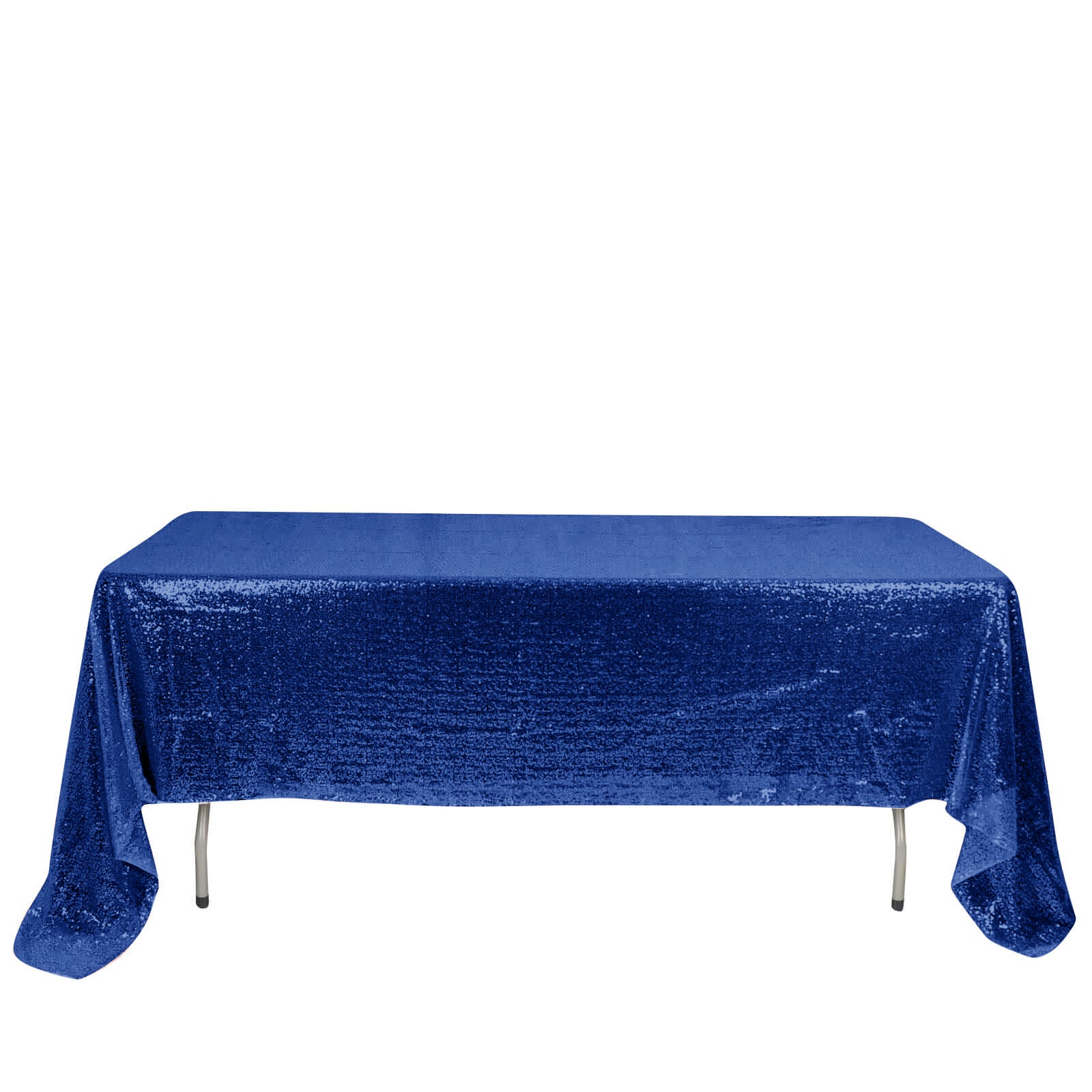 Sequin Rectangle Tablecloth 60"x126" Royal Blue - Shimmering Table Cover - Image 3