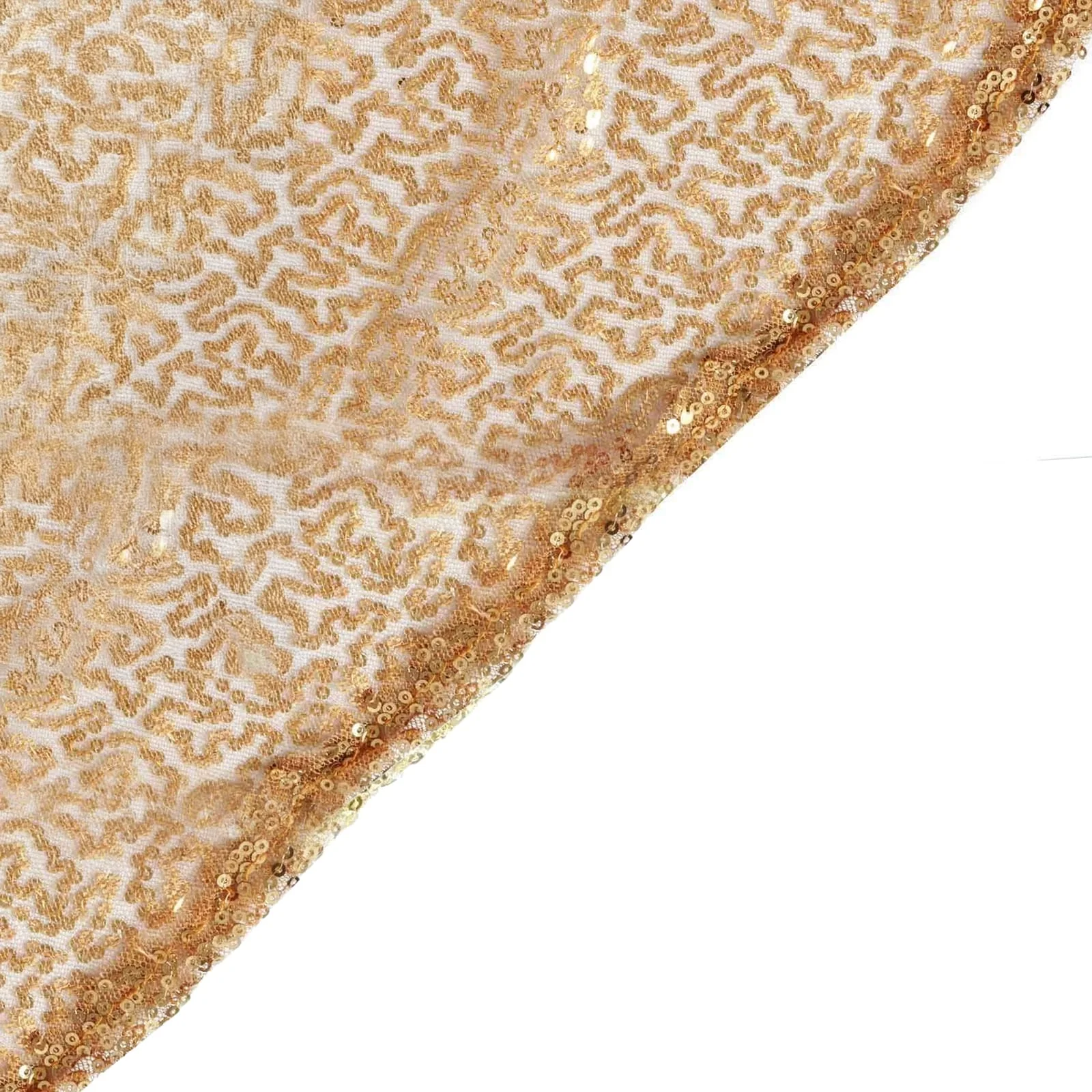Sequin Rectangle Tablecloth 90"x132" Gold with Seamless Glittering Finish - Classy Decor for Formal Events - Image 7