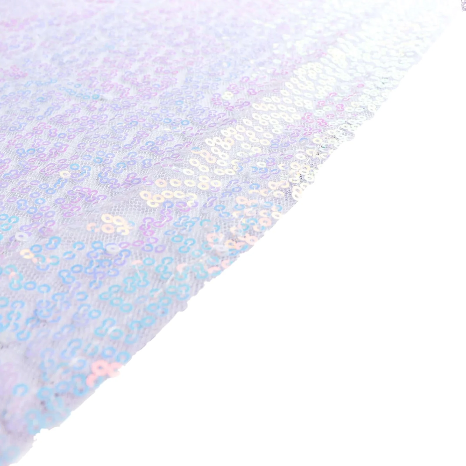 Sequin Rectangle Tablecloth 90"x132" Iridescent Blue - Seamless Glittering Finish Table Cover - Image 9