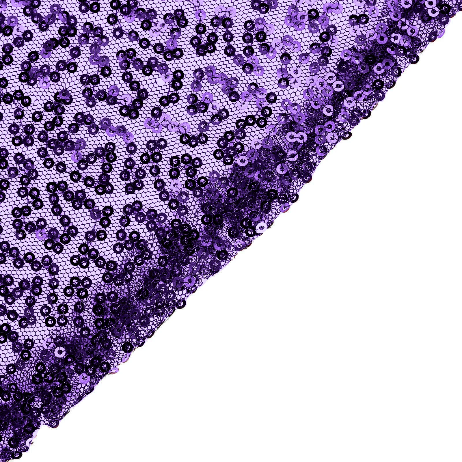 Sequin Rectangle Tablecloth 90"x132" Purple - Seamless Glittering Finish Table Cover - Image 7