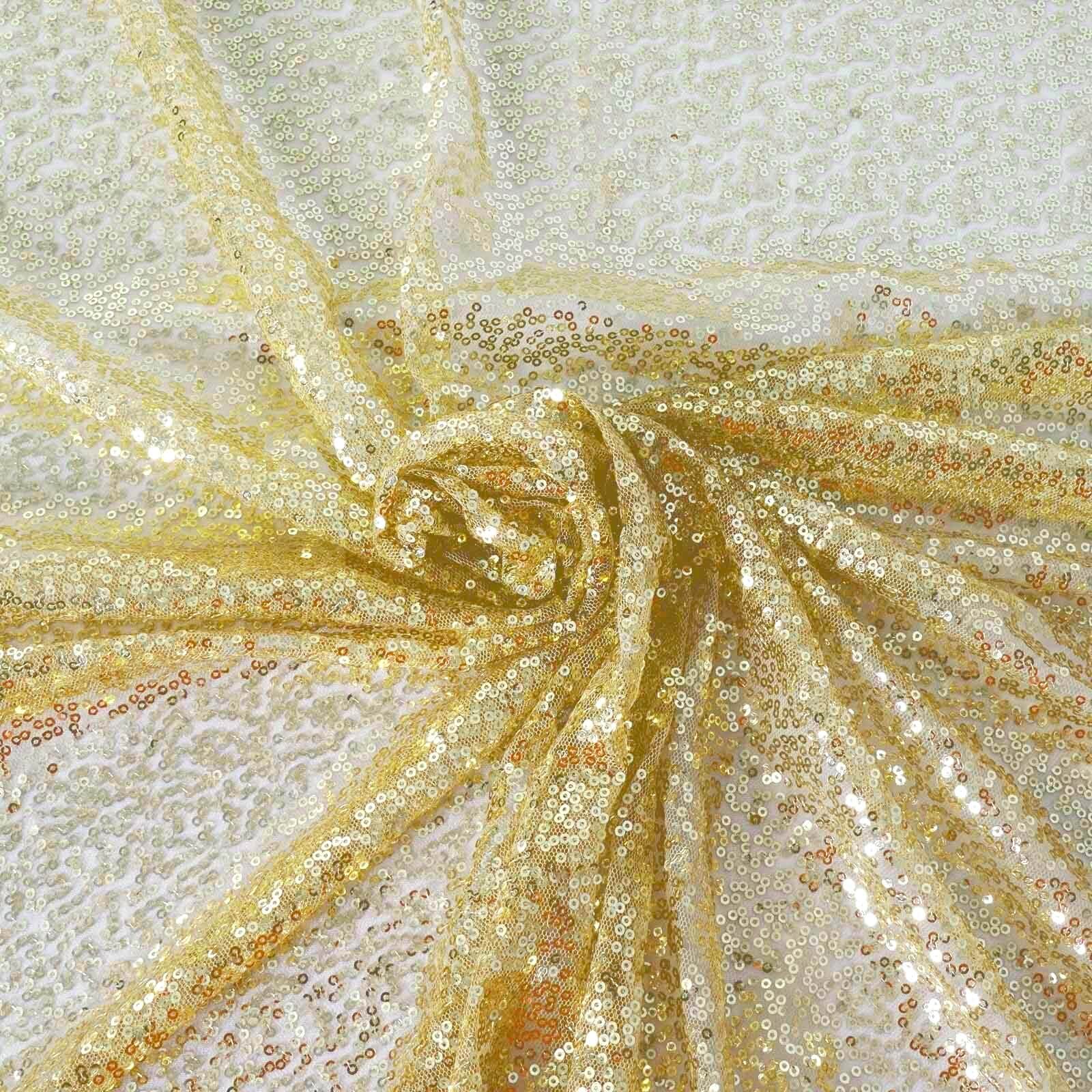 Sequin Rectangle Tablecloth 90"x156" Champagne - Seamless Shimmering Finish Table Cover - Image 8