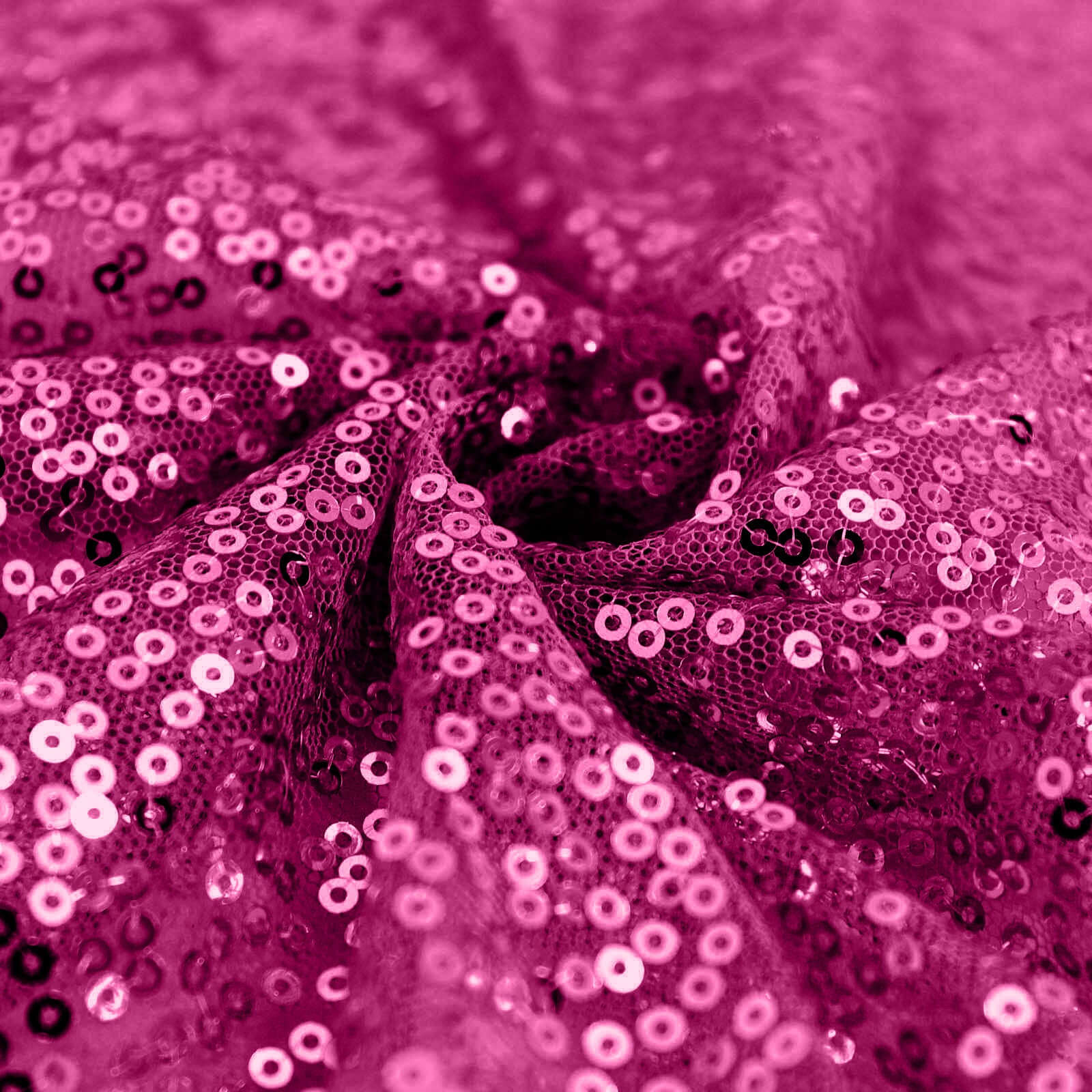 Sequin Round Tablecloth 120" Fuchsia - Seamless Table Cover - Image 8
