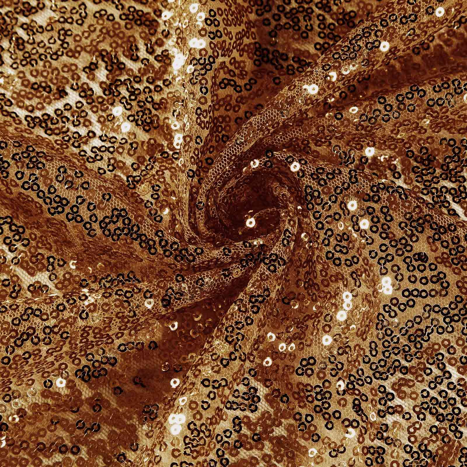 Sequin Round Tablecloth 90" Gold - Sparkly Finish Perfect for Glamorous Gatherings - Image 8