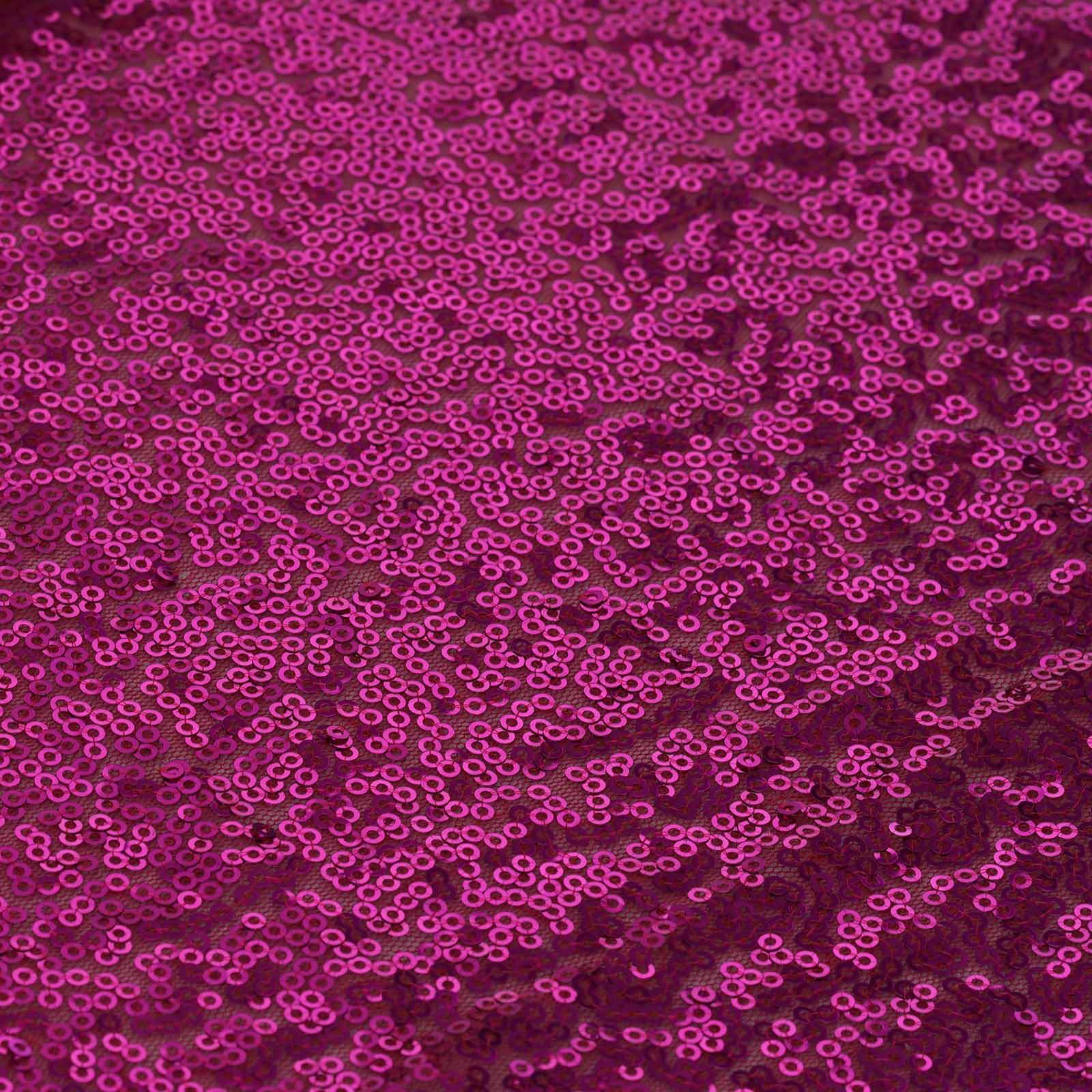 Sequin Table Runner 12"x108" Fuchsia - Glittering Finish Table Decor - Image 3