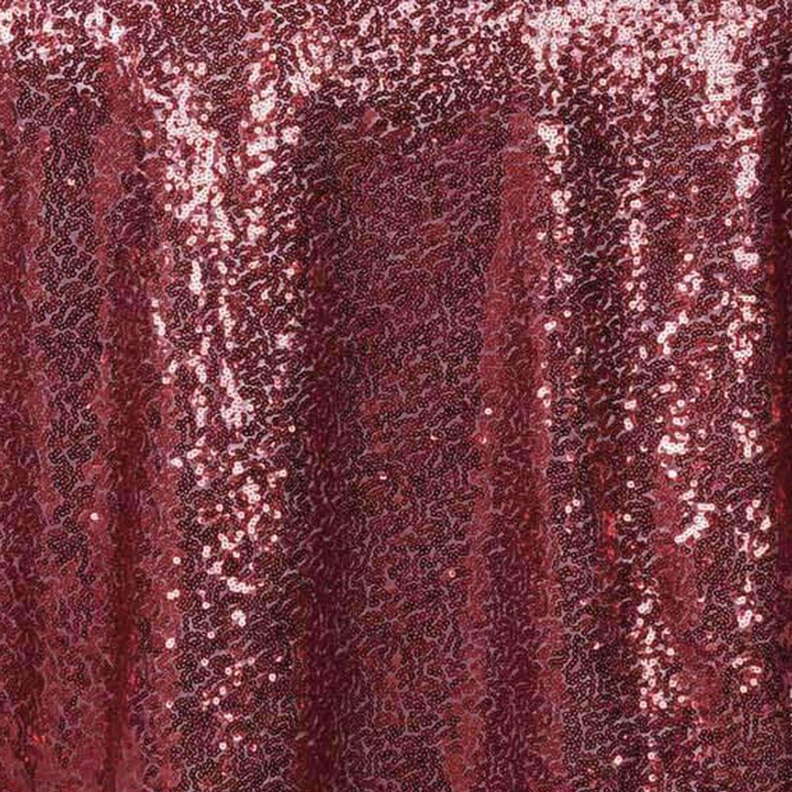 Sequin Square Table Overlay 72"x72" Burgundy - Sparkly Table Topper - Image 6