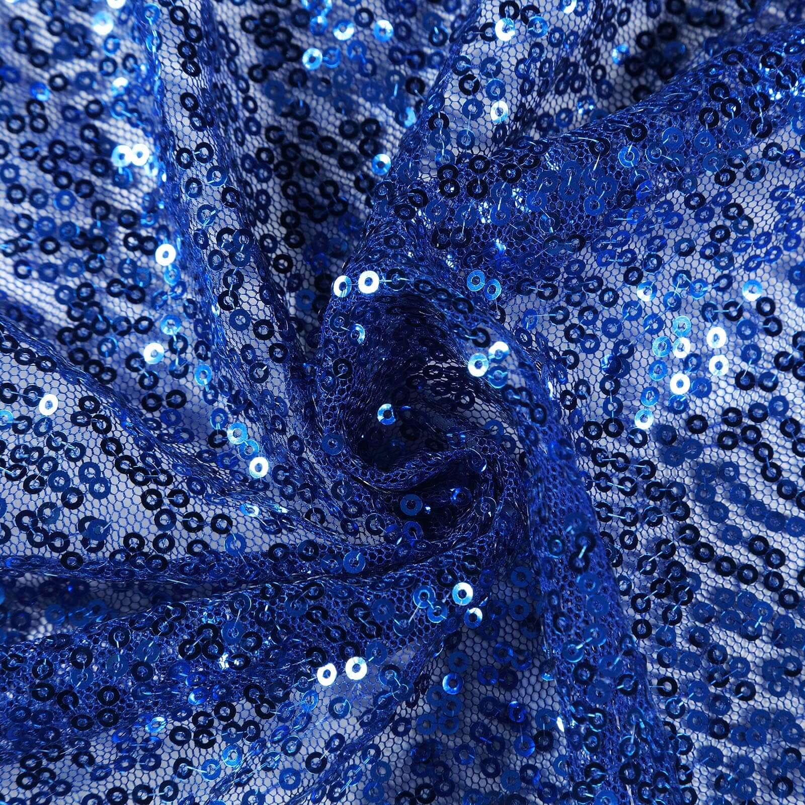Sequin Square Table Overlay 72"x72" Royal Blue - Sparkly Table Topper - Image 3