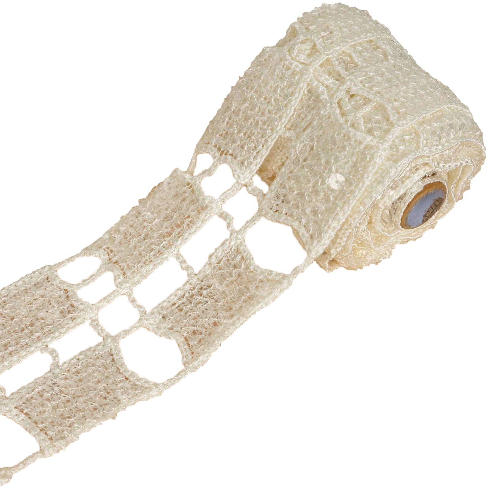 Sequin Stitch Crochet 1 Bolt White Rectangle Granny Square Afghan Pattern 4" x 5 Yards - Image 4