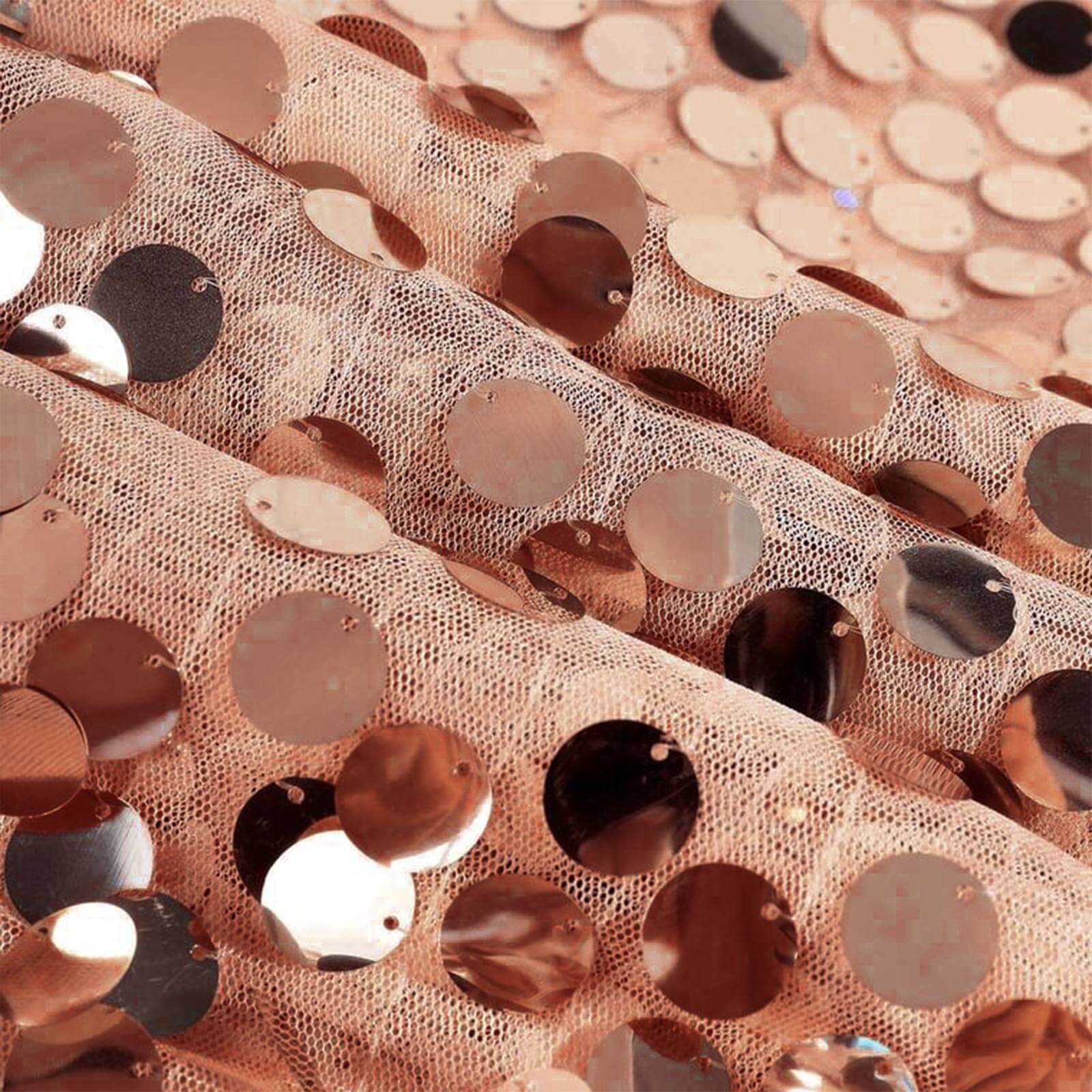 Sequin Table Overlay 72"x72" Blush - Big Payette Table Topper - Image 2