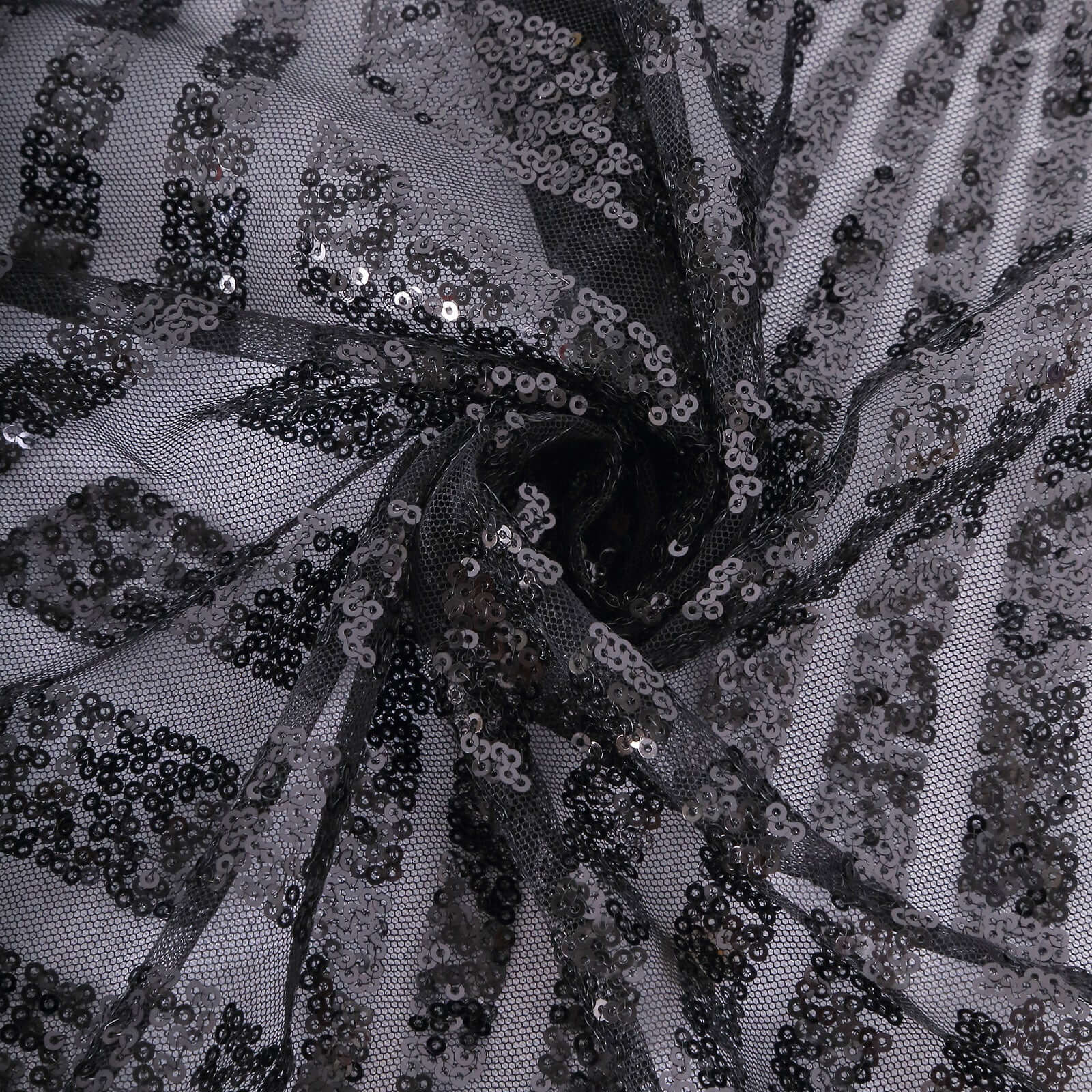 Sequin Table Runner 12"x108" Black - Diamond Glitz Table Decor - Image 10