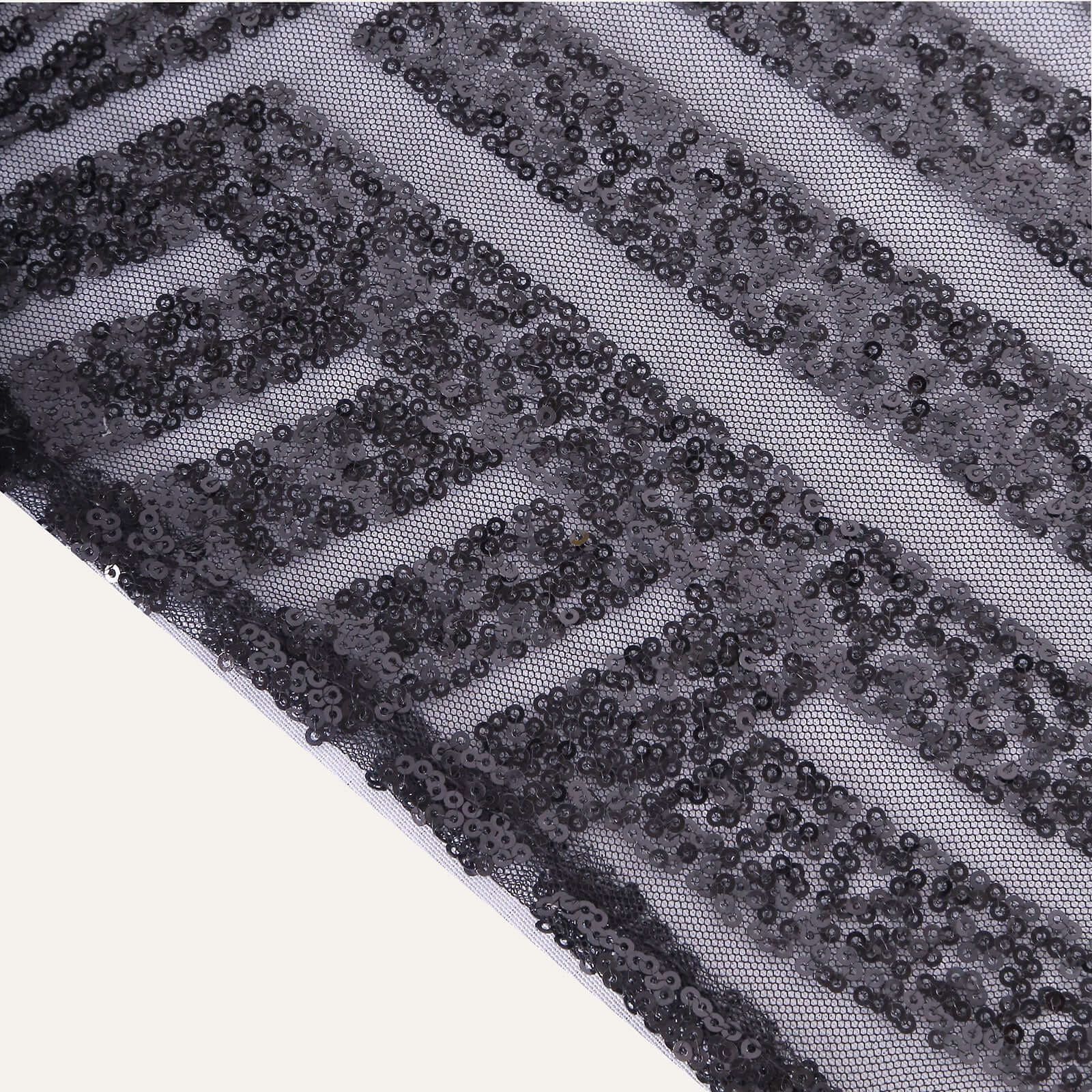 Sequin Table Runner 12"x108" Black - Diamond Glitz Table Decor - Image 11