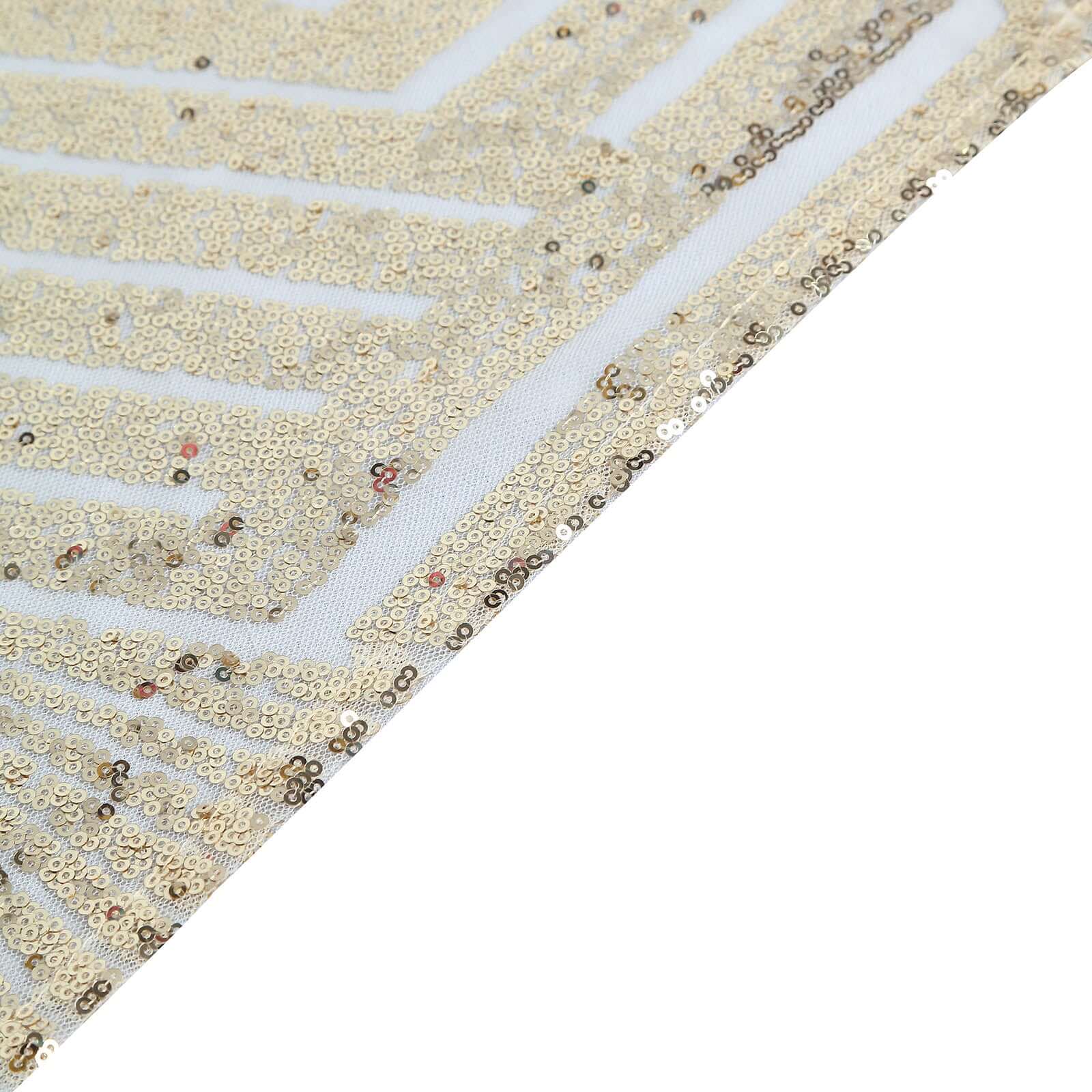Sequin Table Runner 12"x108" Champagne - Diamond Glitz Table Decor - Image 11