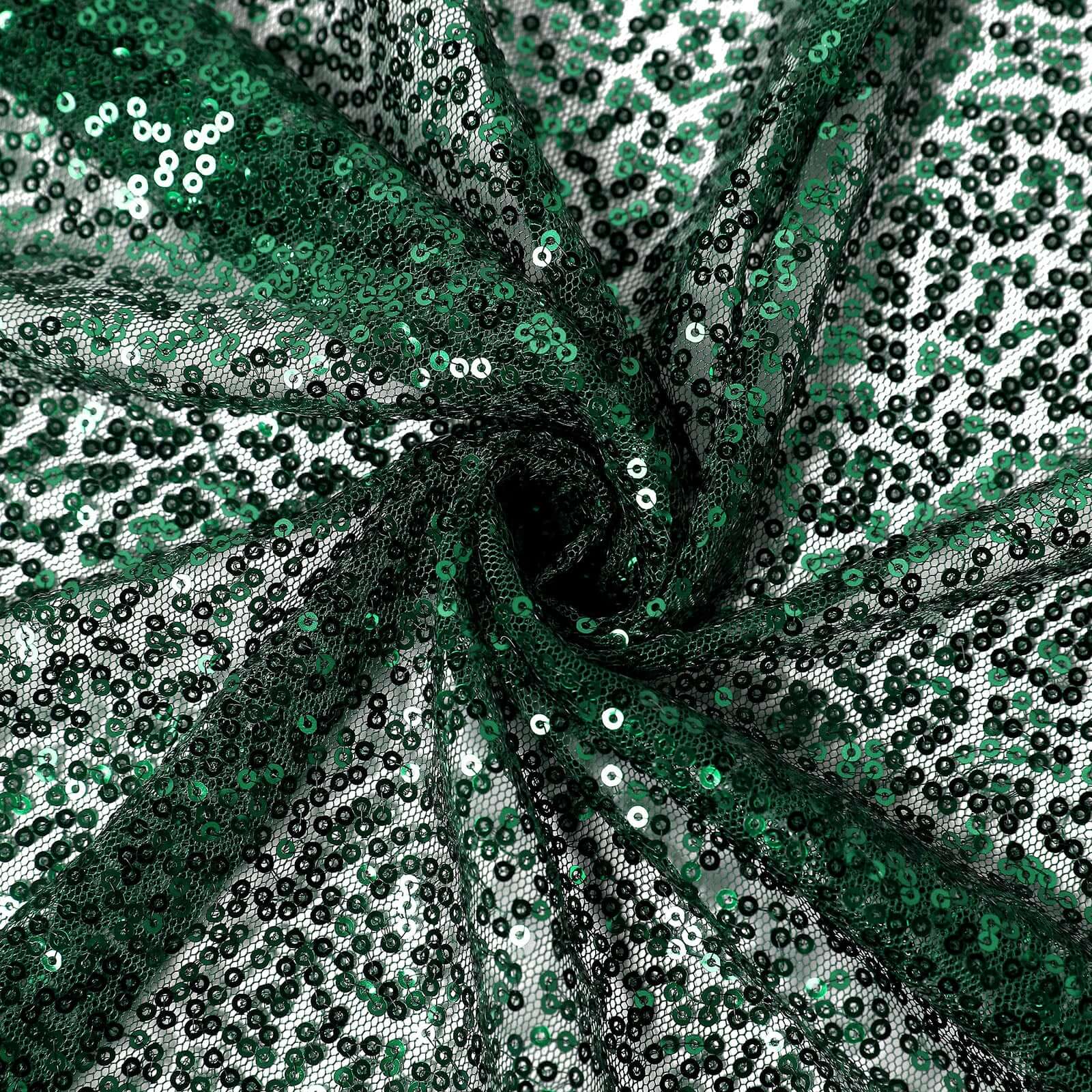 Sequin Table Runner 12"x108" Hunter Emerald Green - Glittering Finish Table Decor - Image 8
