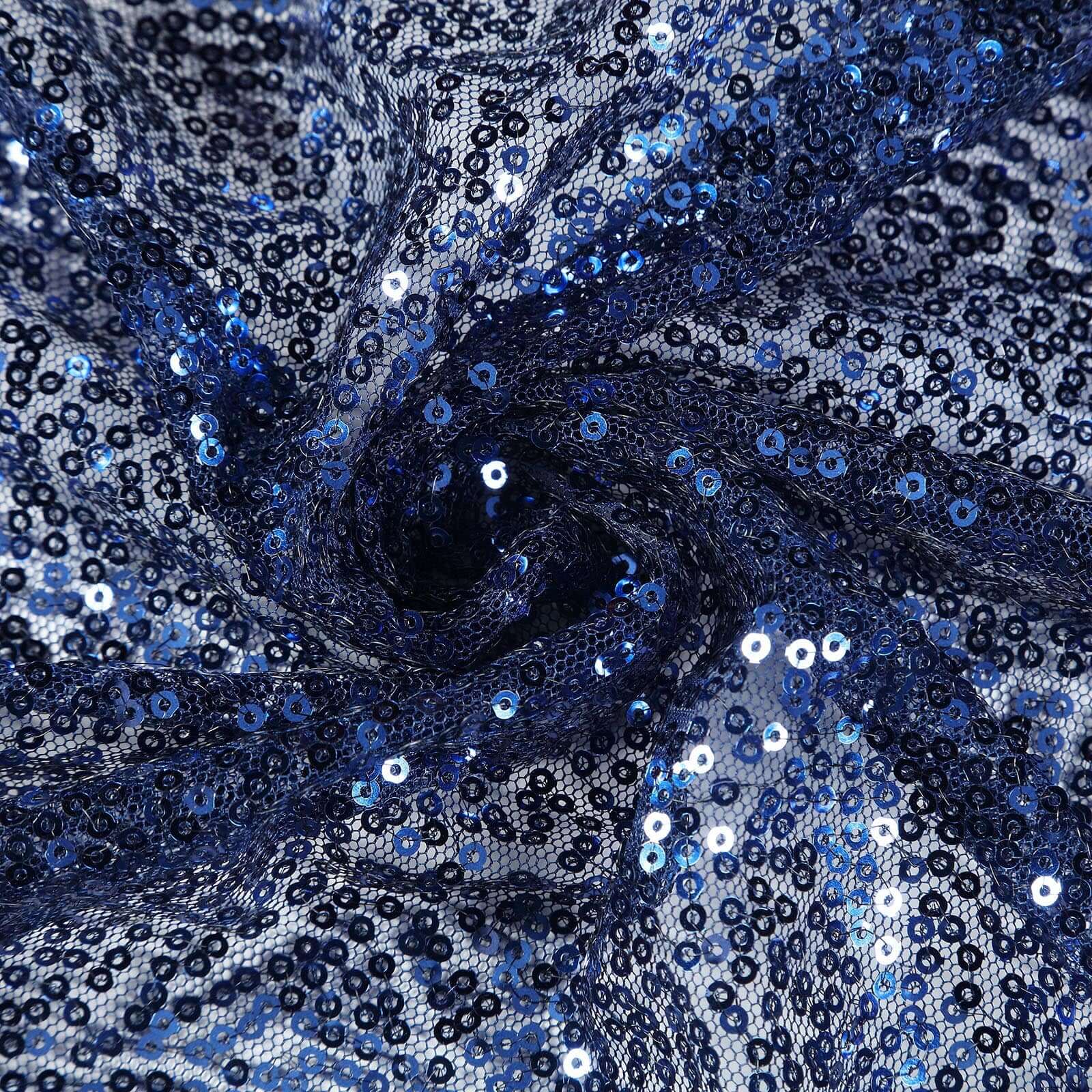 Sequin Table Runner 12"x108" Navy Blue - Glittering Finish Table Decor - Image 7