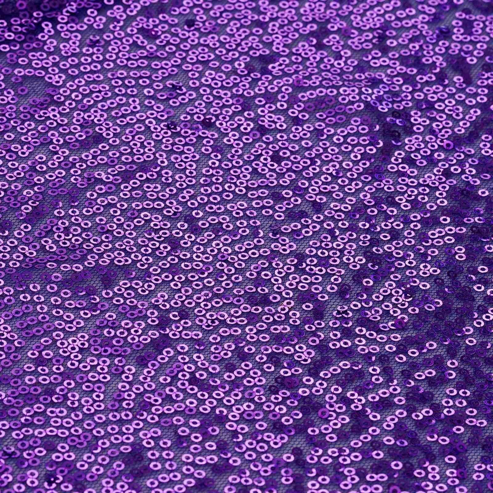Sequin Table Runner 12"x108" Purple - Glittering Finish Table Decor - Image 3