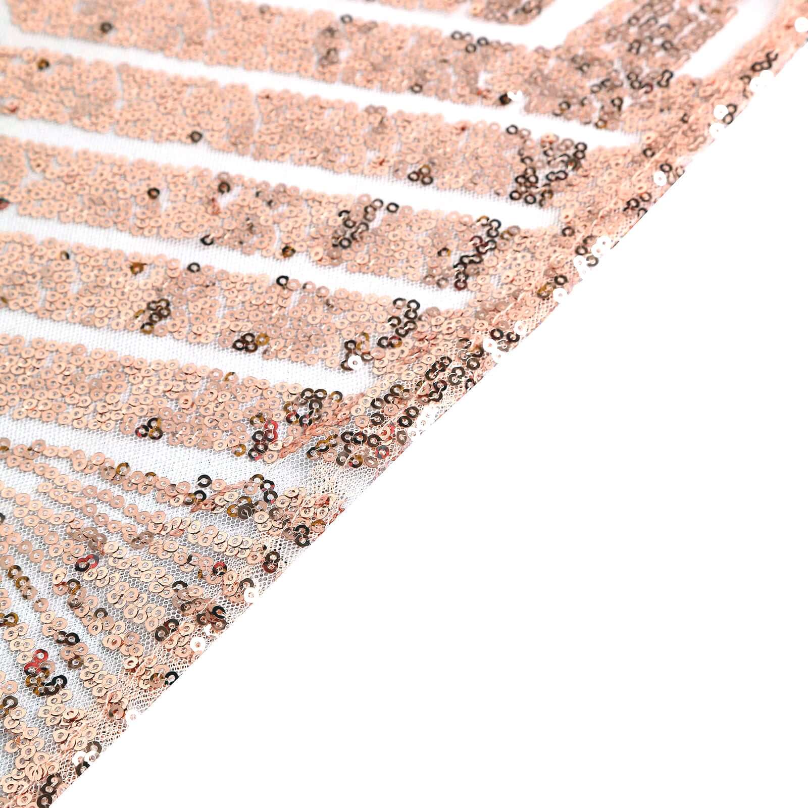 Sequin Table Runner 12"x108" Rose Gold - Diamond Glitz Table Decor - Image 11