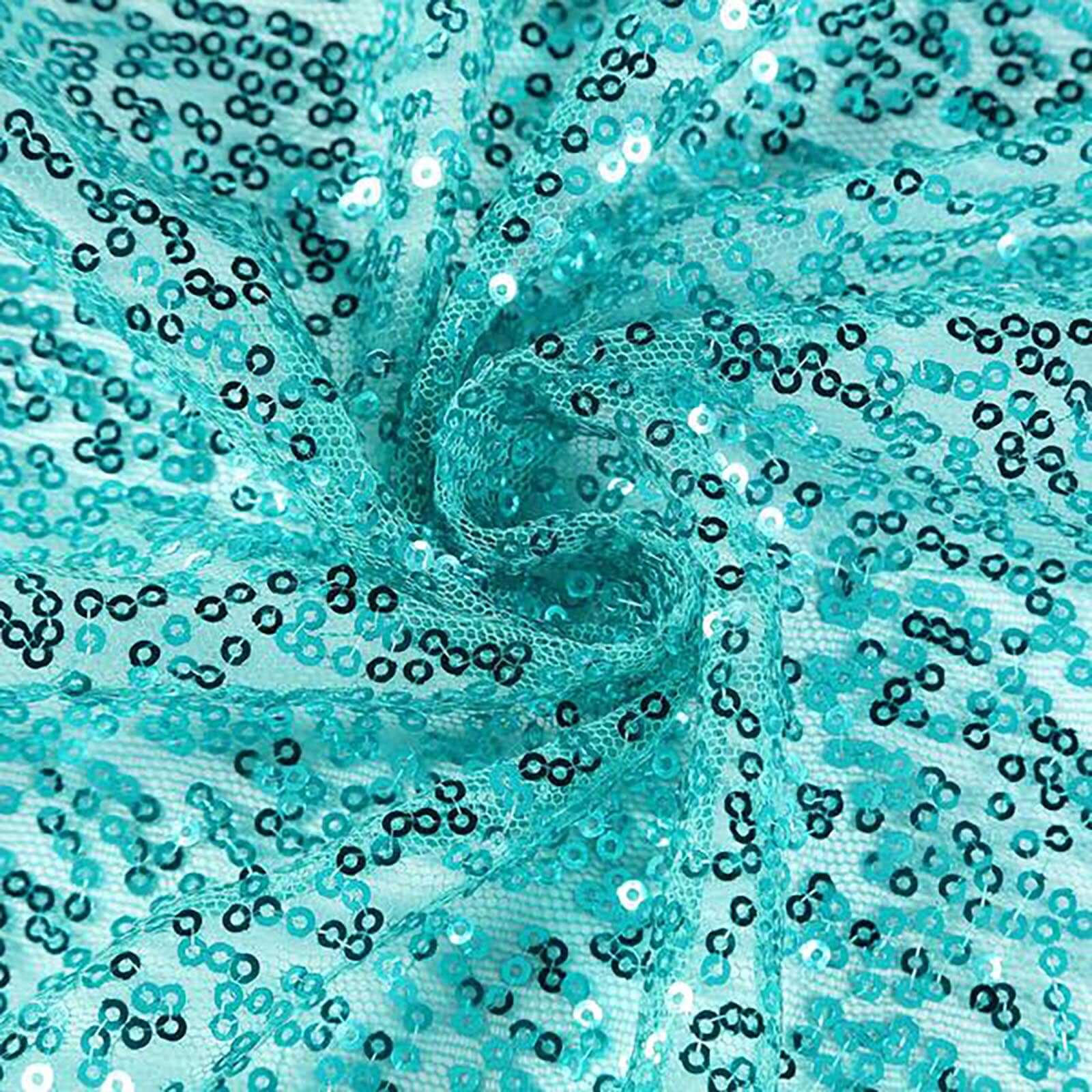 Sequin Table Runner 12"x108" Turquoise - Glittering Finish Table Decor - Image 4