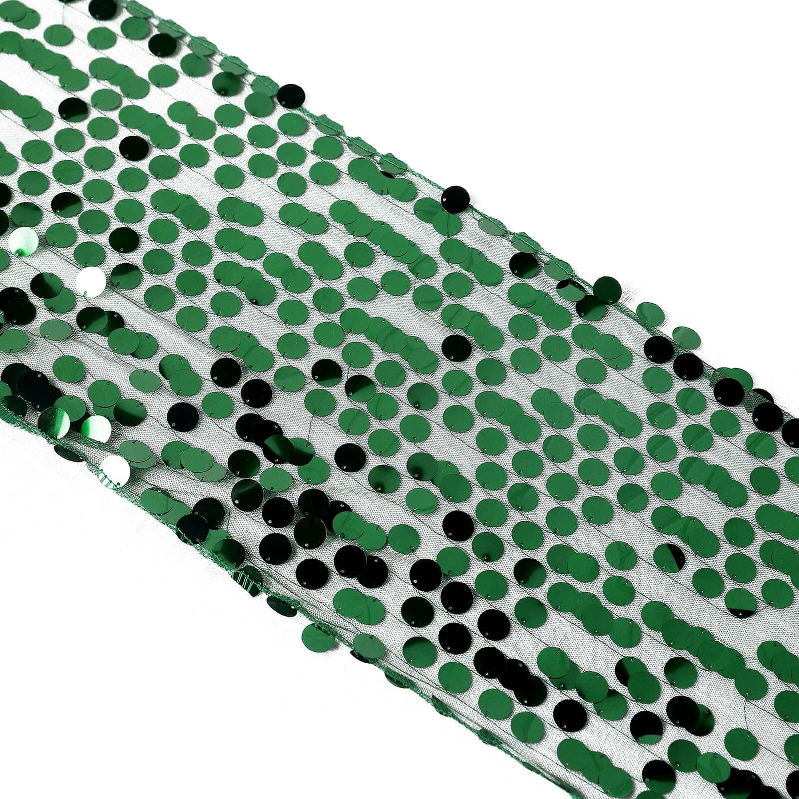 Sequin Table Runner 13"x108" Hunter Emerald Green - Big Payette Table Decor - Image 12