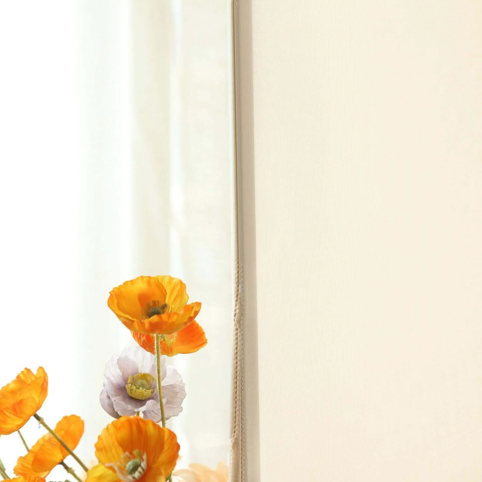 Set of 2 Beige Spandex Fitted Wedding Arch Covers for Round Top and Double Arch Chiara Backdrop Stands - 6ft,8ft - Image 2