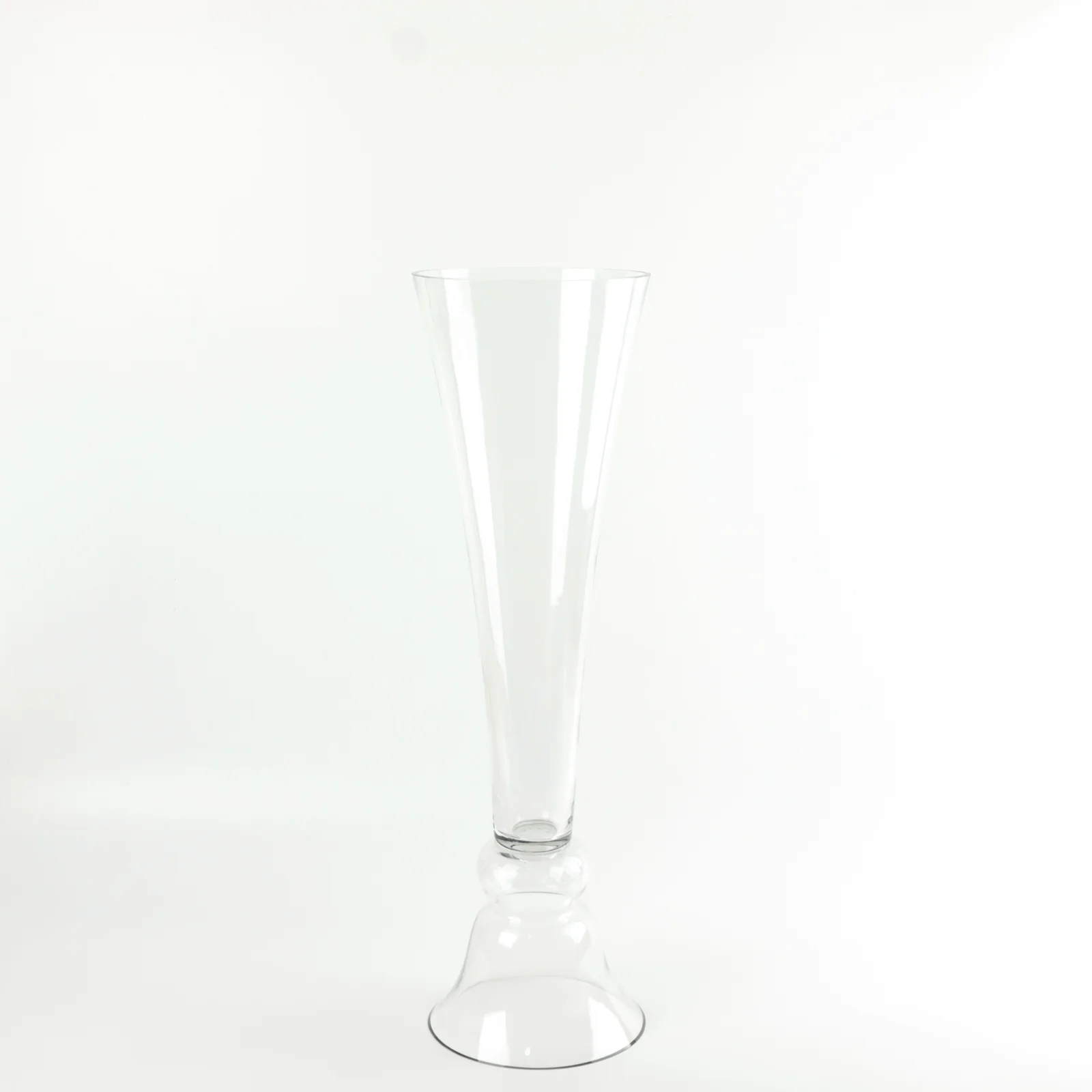 Set of 2 Glass Trumpet Vases Reversible Clarinet Style 30" Clear - Sophisticated Wedding Floral Centerpieces - Image 6