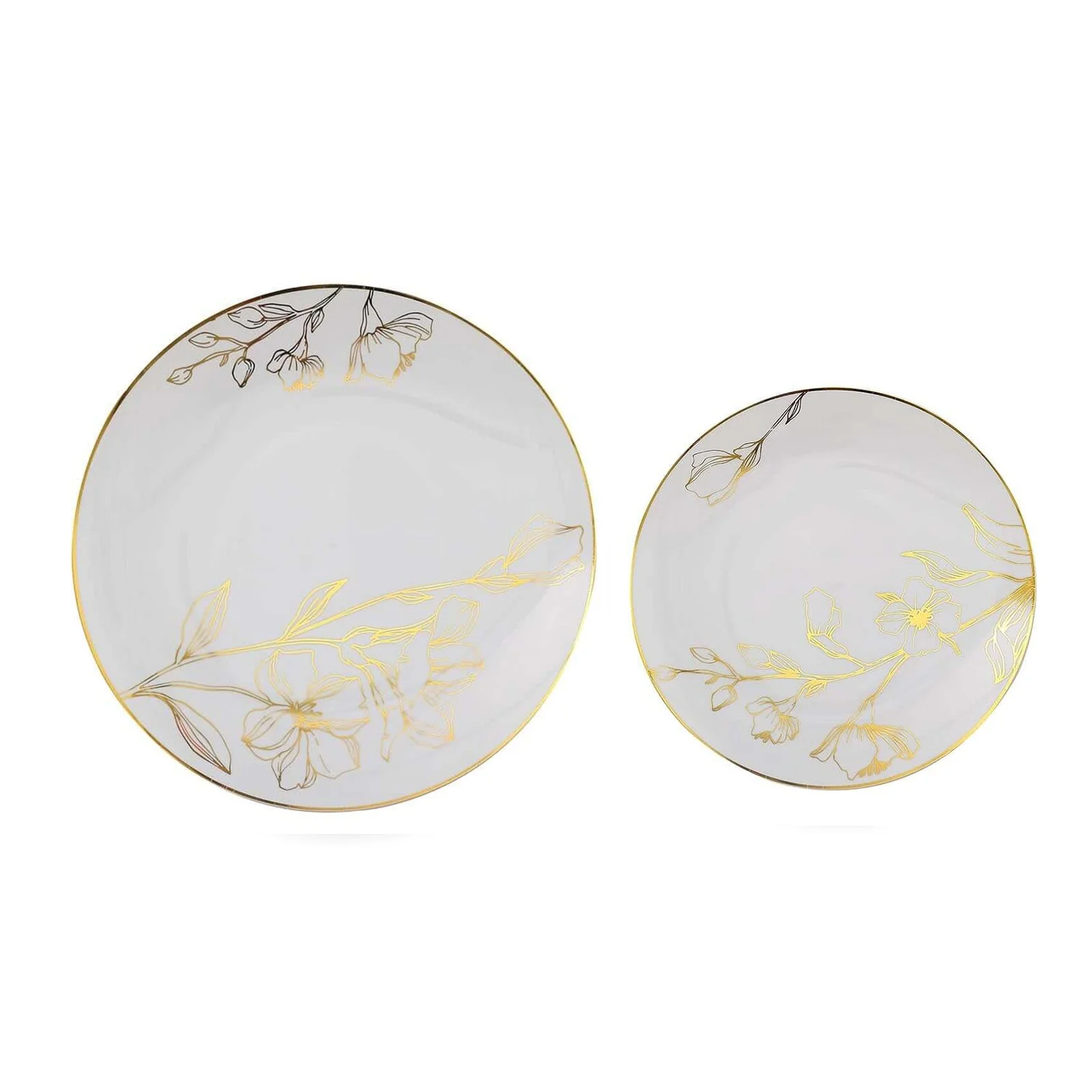 Set of 20 Plastic Round Dinner and Dessert Plates 8", 10" - Image 6