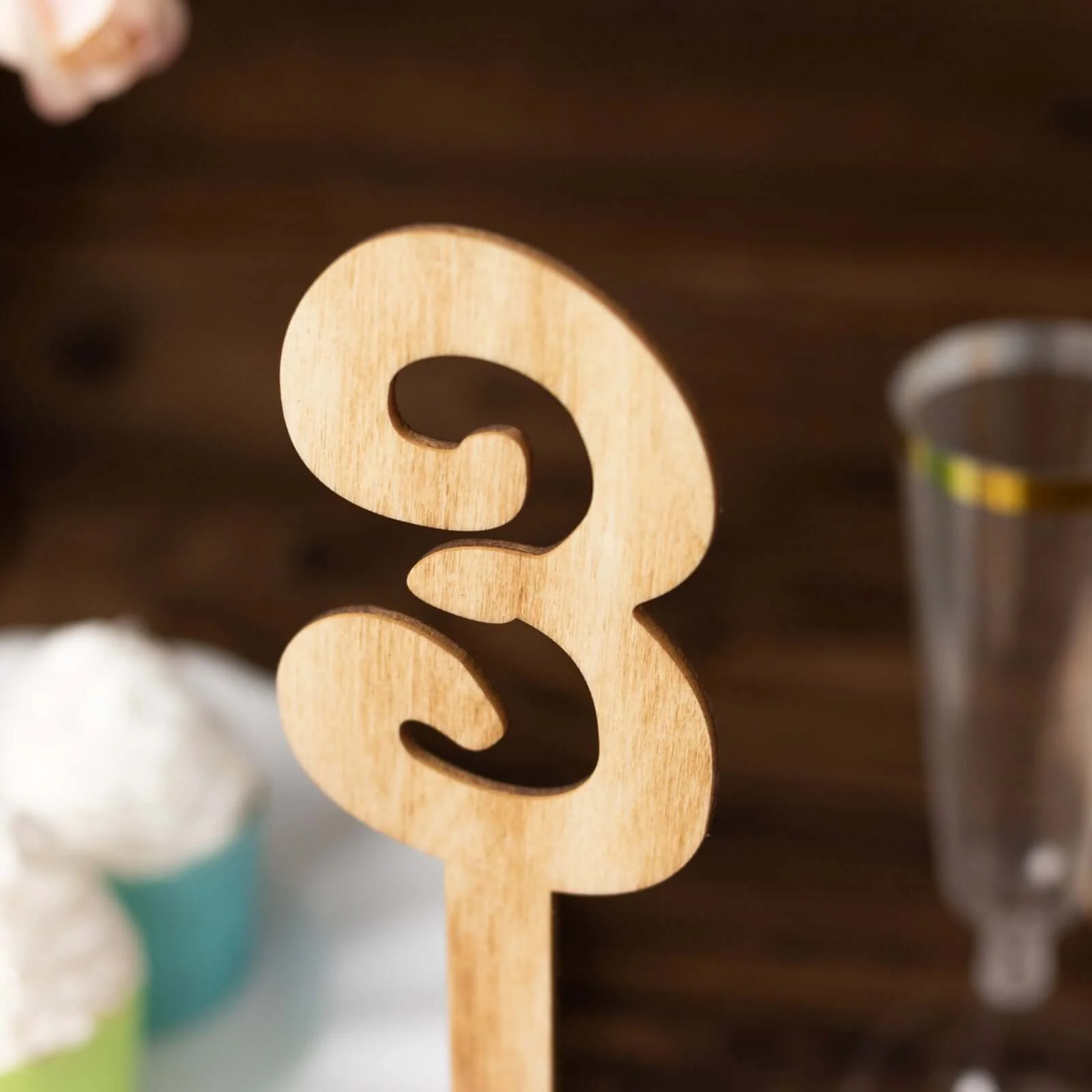 Set of 20 Wooden Wedding Table Numbers 1-20 Natural with Round Holder Base 11" Tall - Rustic Signs for Event Decor - Image 9