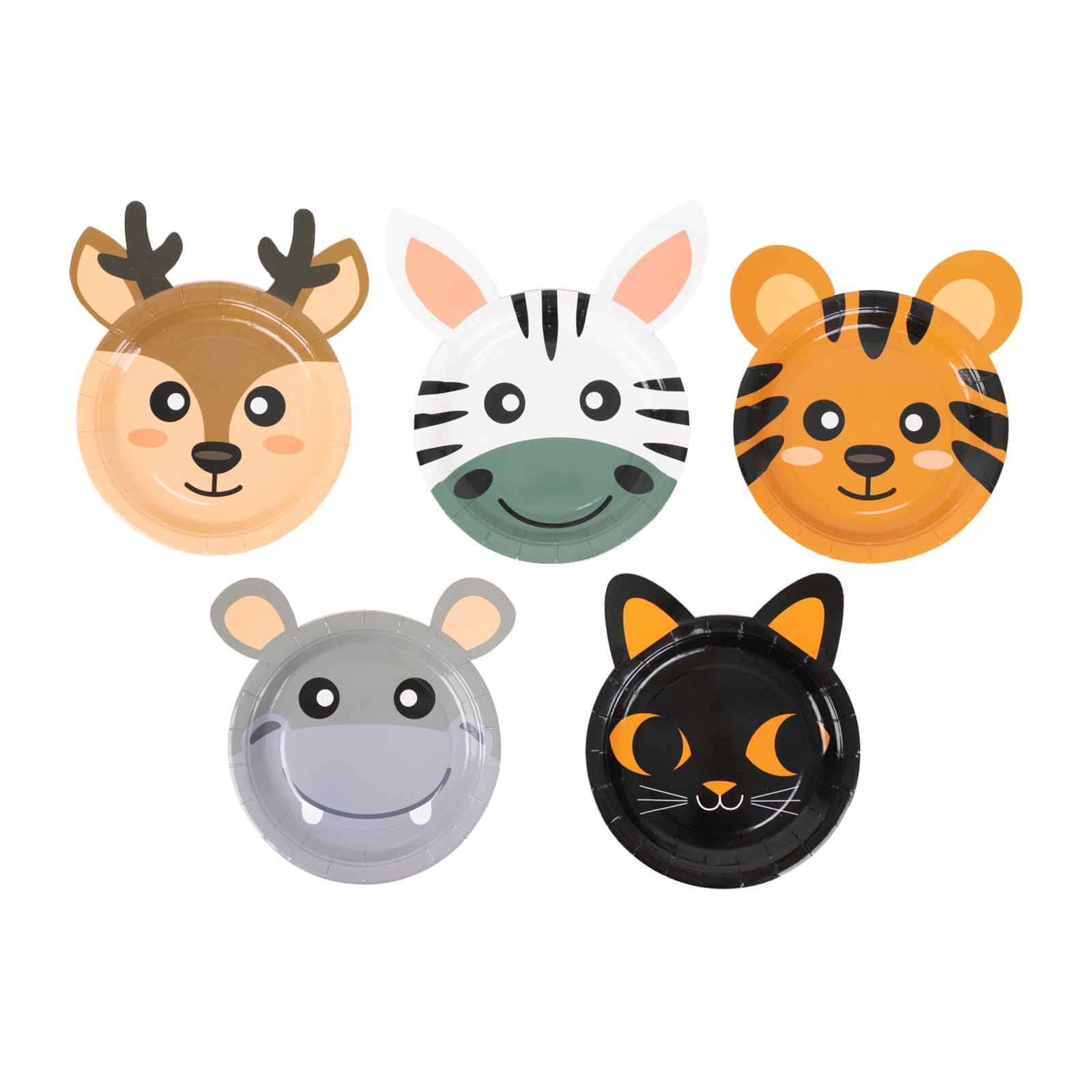 Set of 25 Paper Round Plates 7" Assorted Animal Print - 300GSM Disposable Appetizer Dessert Party Plates for Jungle Safari Themed Events - Image 6