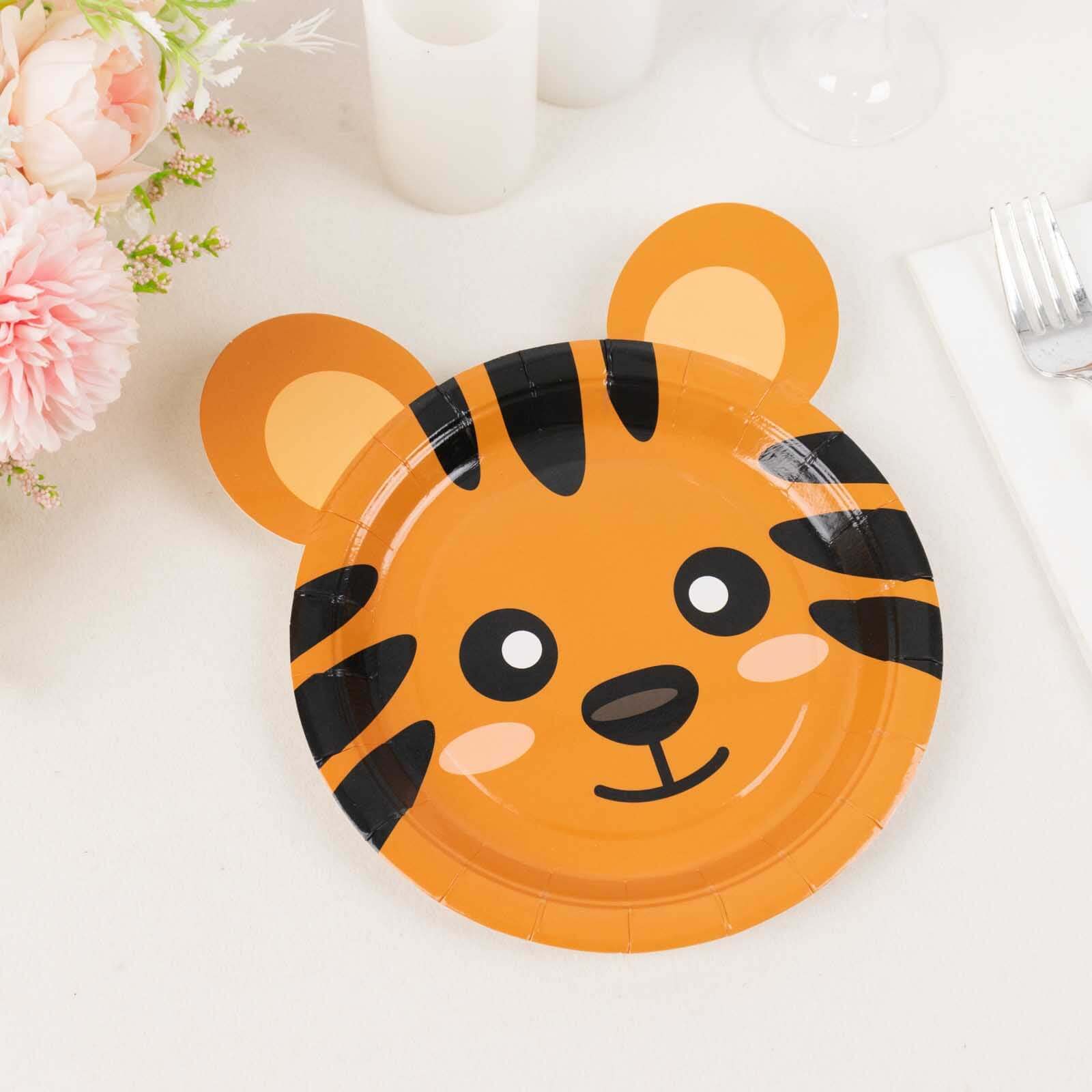 Set of 25 Paper Round Plates 7" Assorted Animal Print - 300GSM Disposable Appetizer Dessert Party Plates for Jungle Safari Themed Events - Image 7