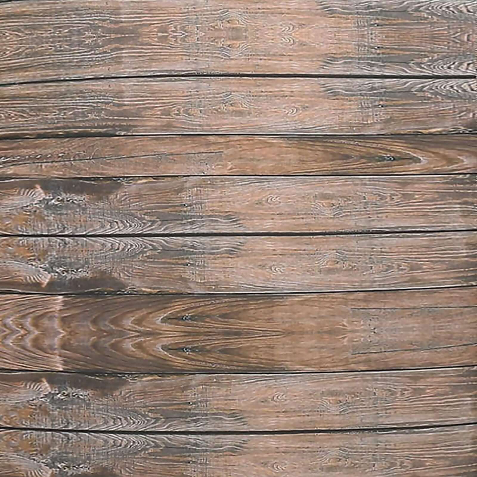 Set of 3 Brown Rustic Wood Plank Pattern Spandex Fitted Wedding Arch Covers For Round Top Chiara Backdrop Stands 5ft, 6ft, 7ft - Image 8