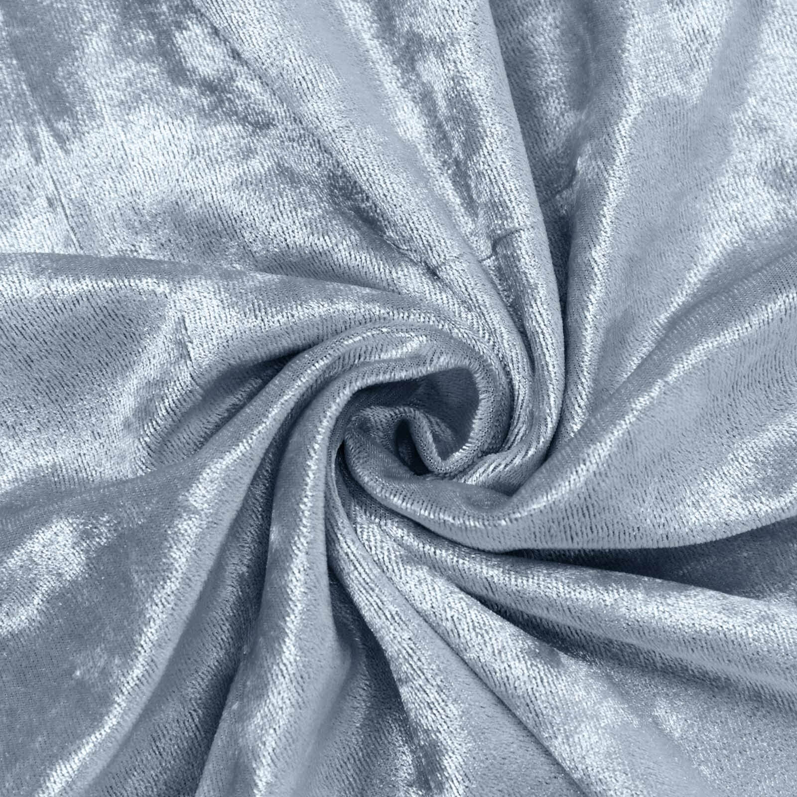 Set of 3 Dusty Blue Crushed Velvet Chiara Wedding Arch Covers For Round Top Backdrop Stands 5ft, 6ft, 7ft - Image 8